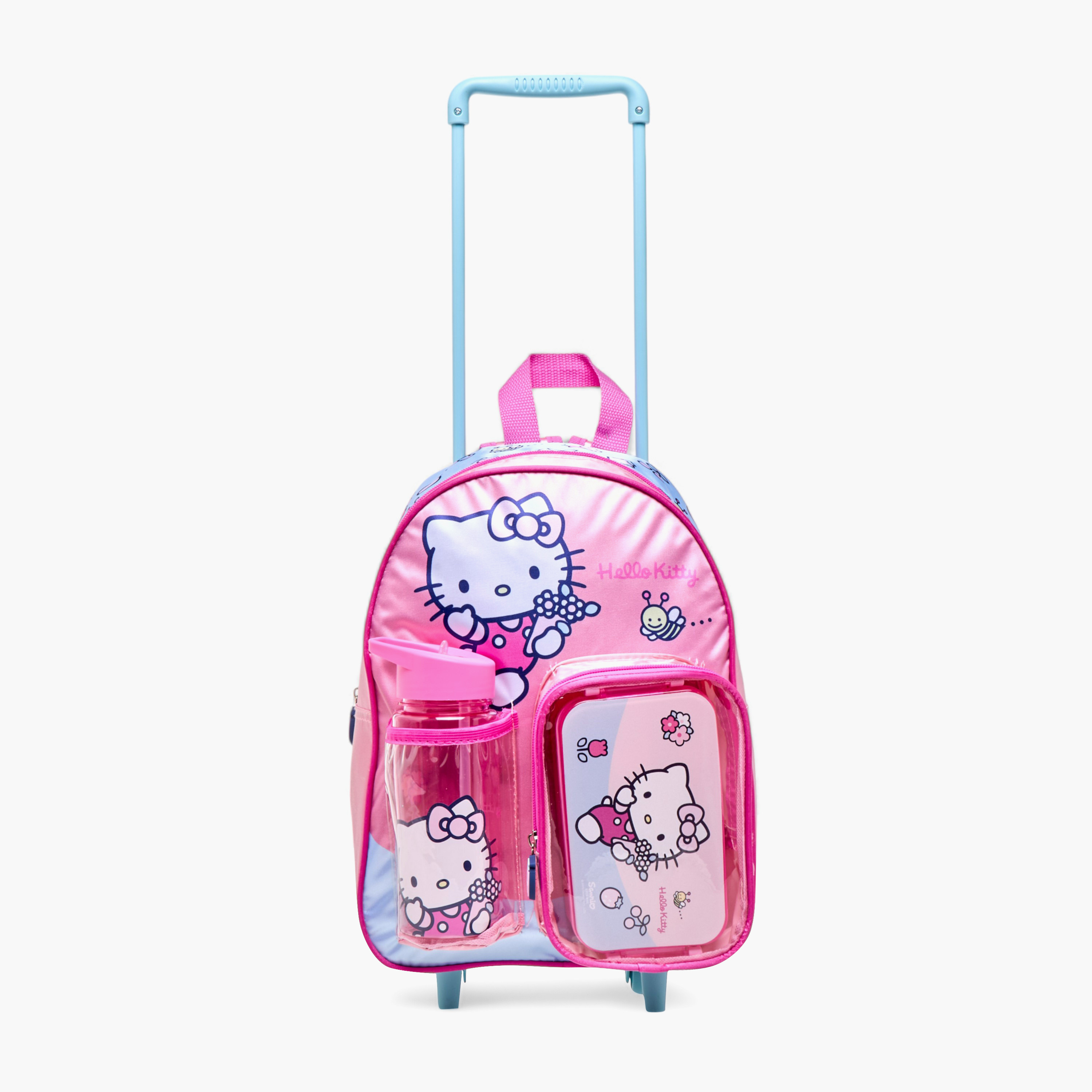 طقم شنطة ظهر ترولي 3 قطع بطبعات هالو كيتي - 13 بوصة-school-bagsandbackpacks-trolleybags-image-5