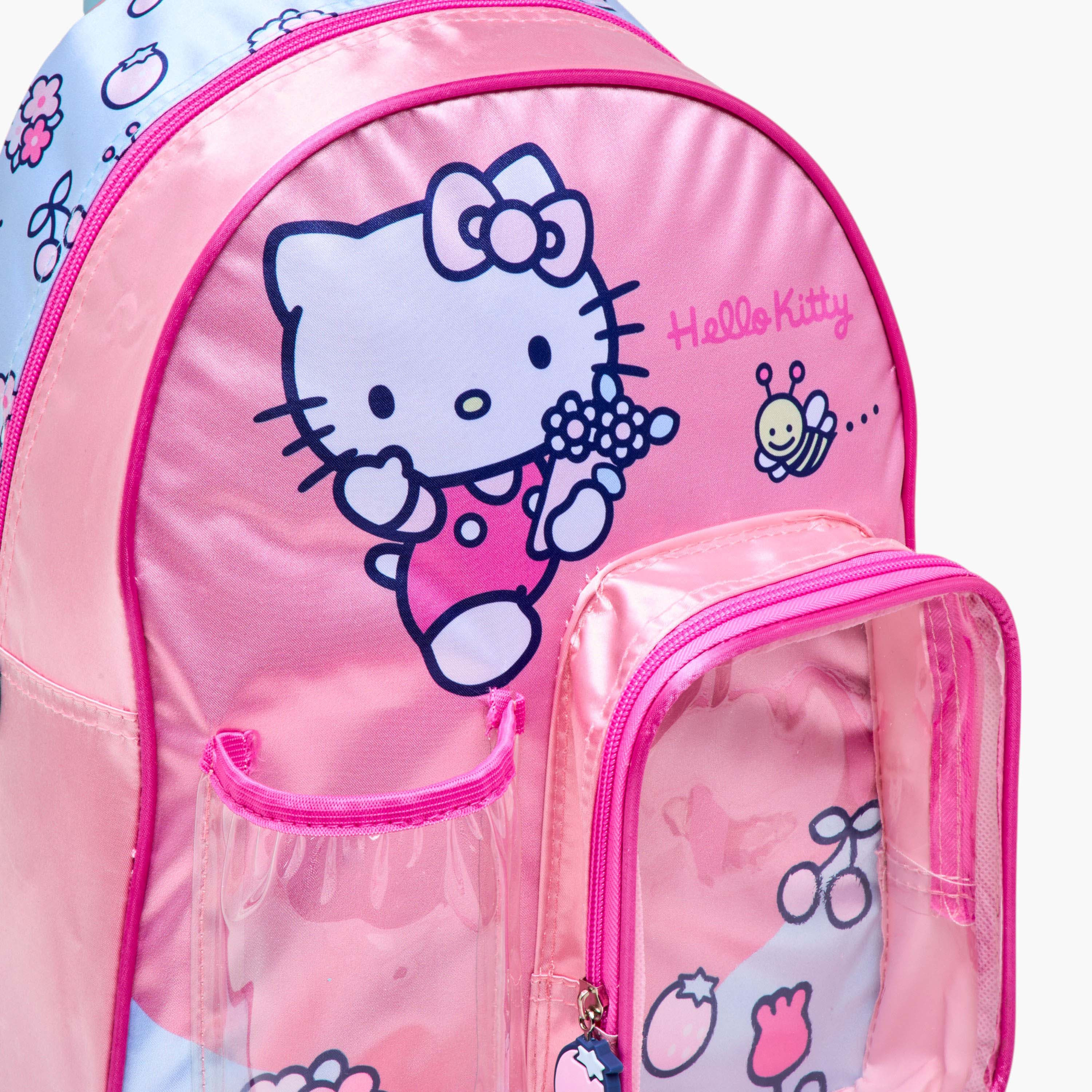 طقم شنطة ظهر ترولي 3 قطع بطبعات هالو كيتي - 13 بوصة-school-bagsandbackpacks-trolleybags-image-8
