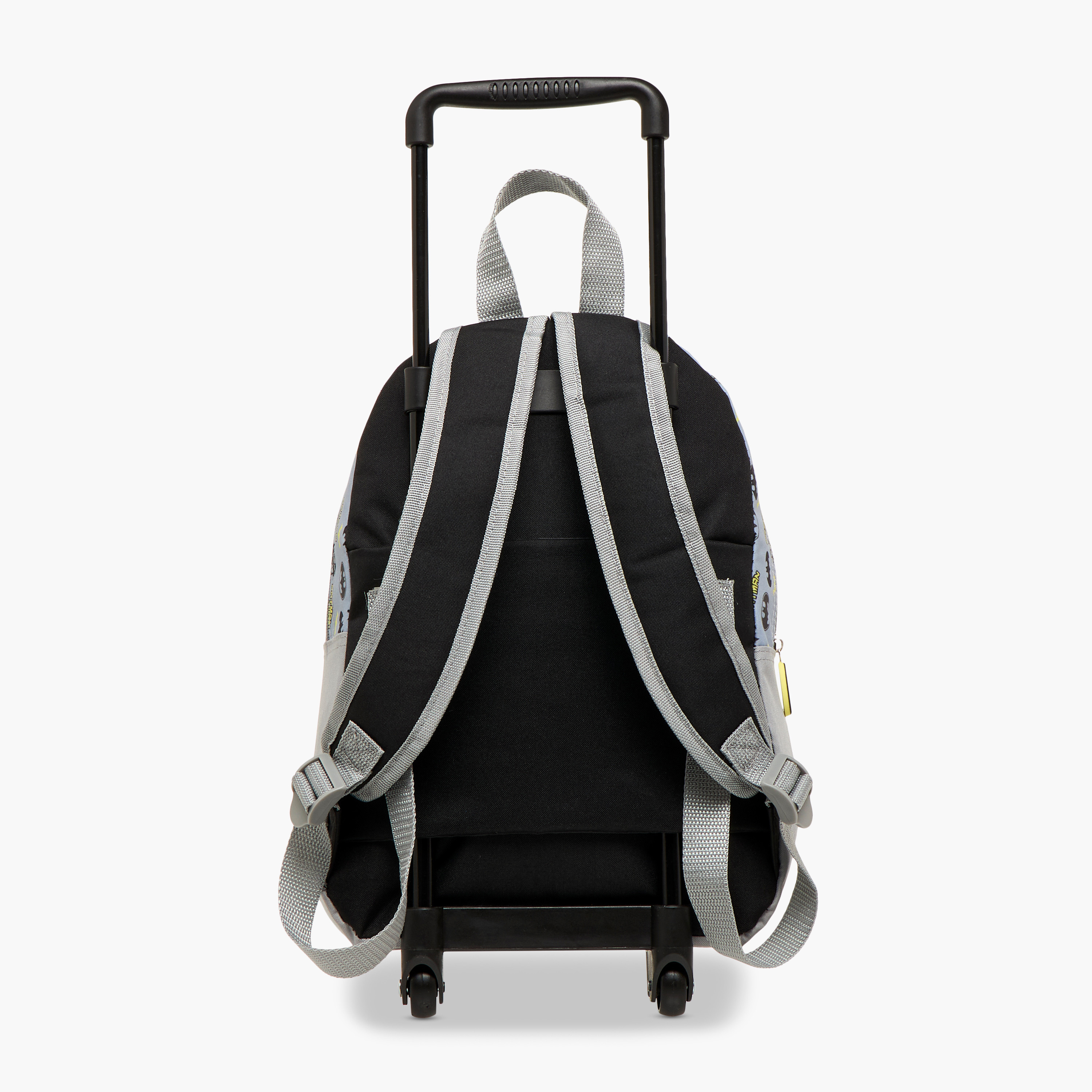Batman Print Trolley Backpack with Retractable Handle and Zip Closure - 13 inches-school-bagsandbackpacks-trolleybags-image-8