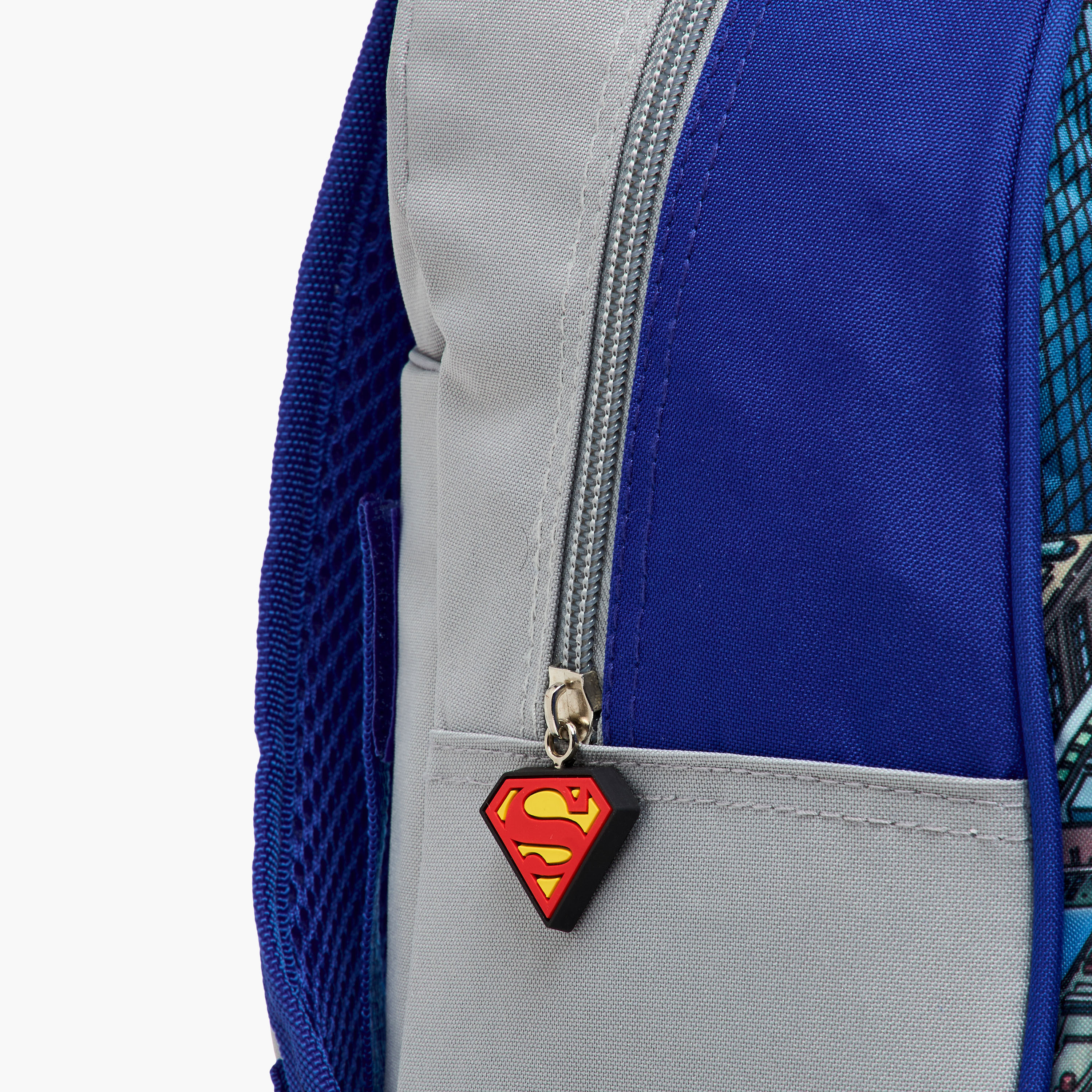 Superman Print Trolley Backpack with Retractable Handle and Zip Closure - 13 inches-school-bagsandbackpacks-trolleybags-image-13