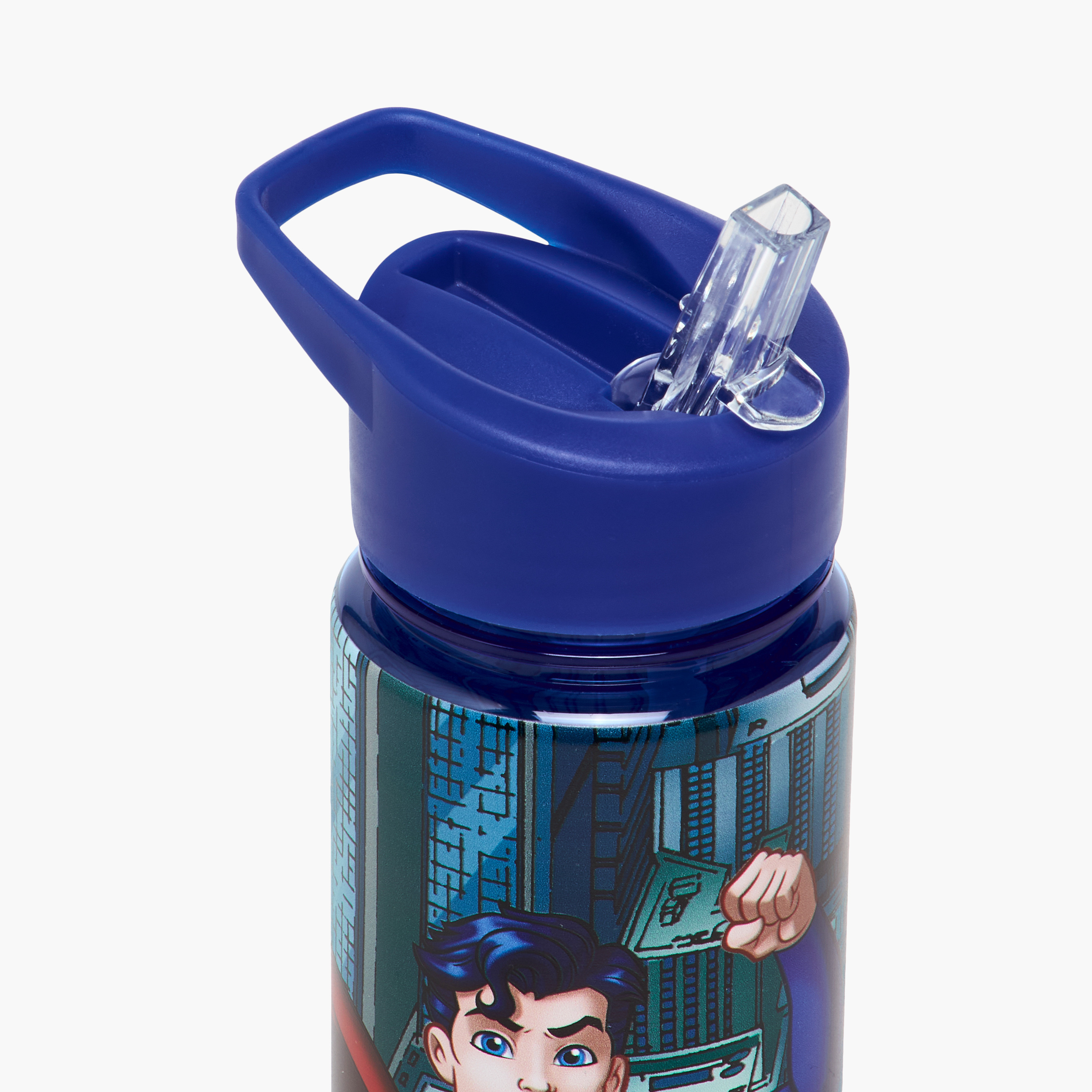 Superman Print Trolley Backpack with Retractable Handle and Zip Closure - 13 inches-school-bagsandbackpacks-trolleybags-image-22