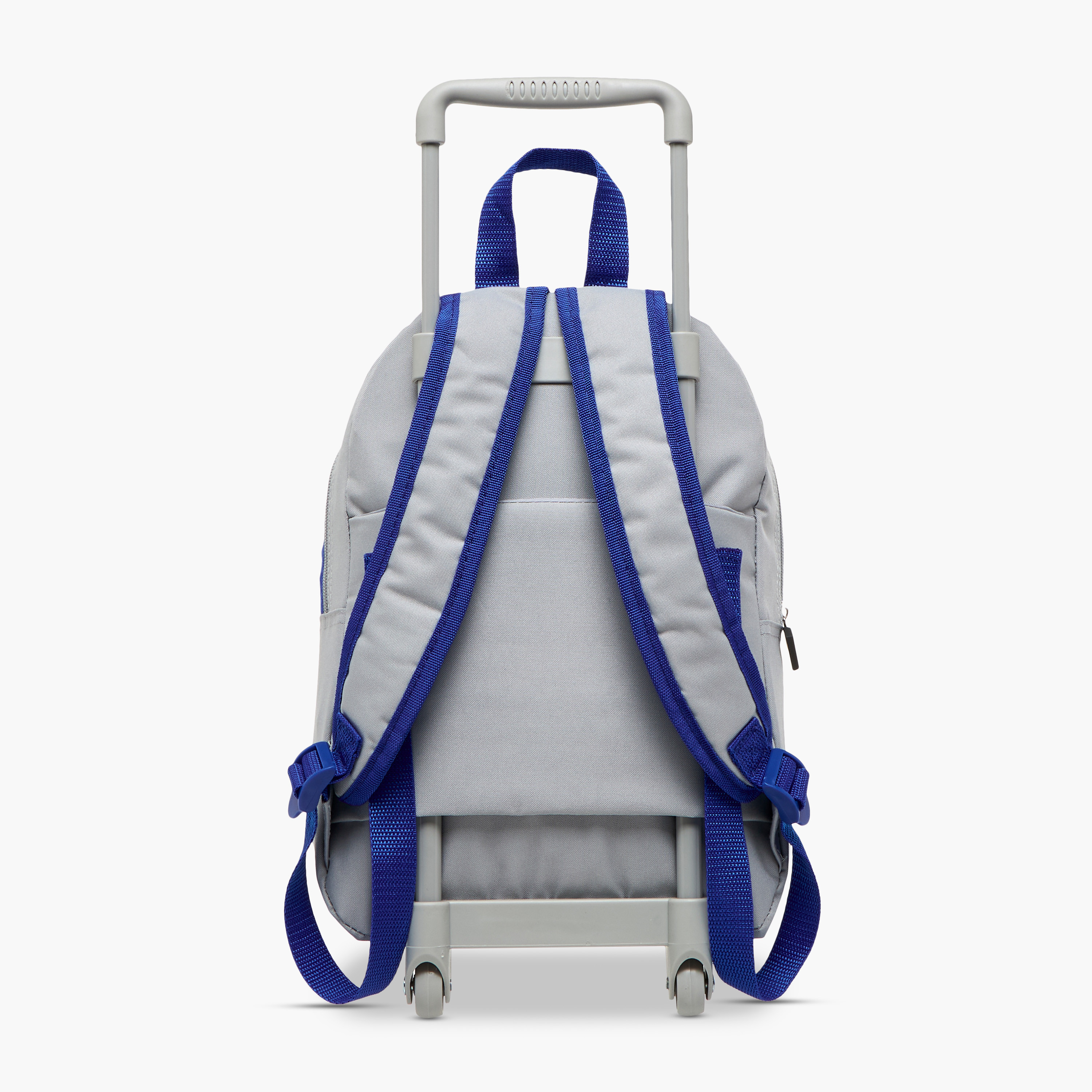 Superman Print Trolley Backpack with Retractable Handle and Zip Closure - 13 inches-school-bagsandbackpacks-trolleybags-image-6