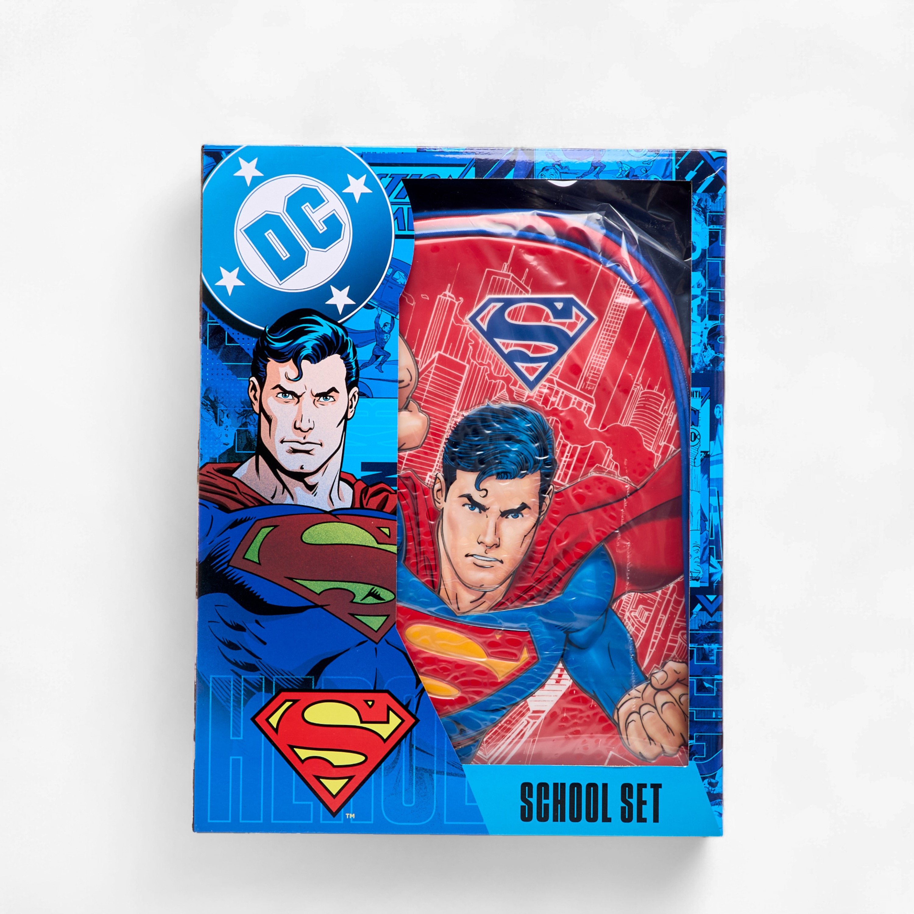 Superman Print 5-Piece Backpack Set -16 inches-school-bagsandbackpacks-sets-image-22