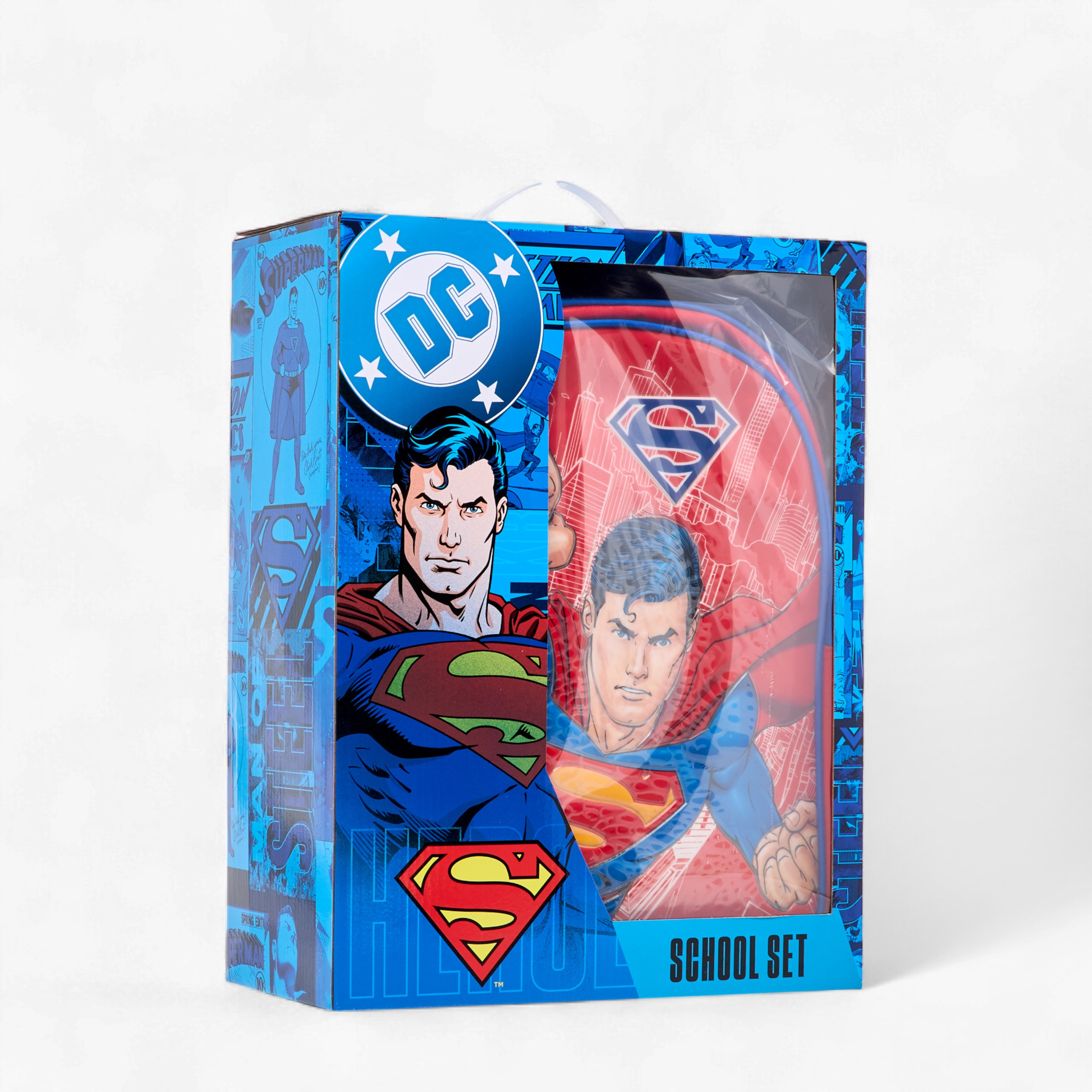Superman Print 5-Piece Backpack Set -16 inches-school-bagsandbackpacks-sets-image-23