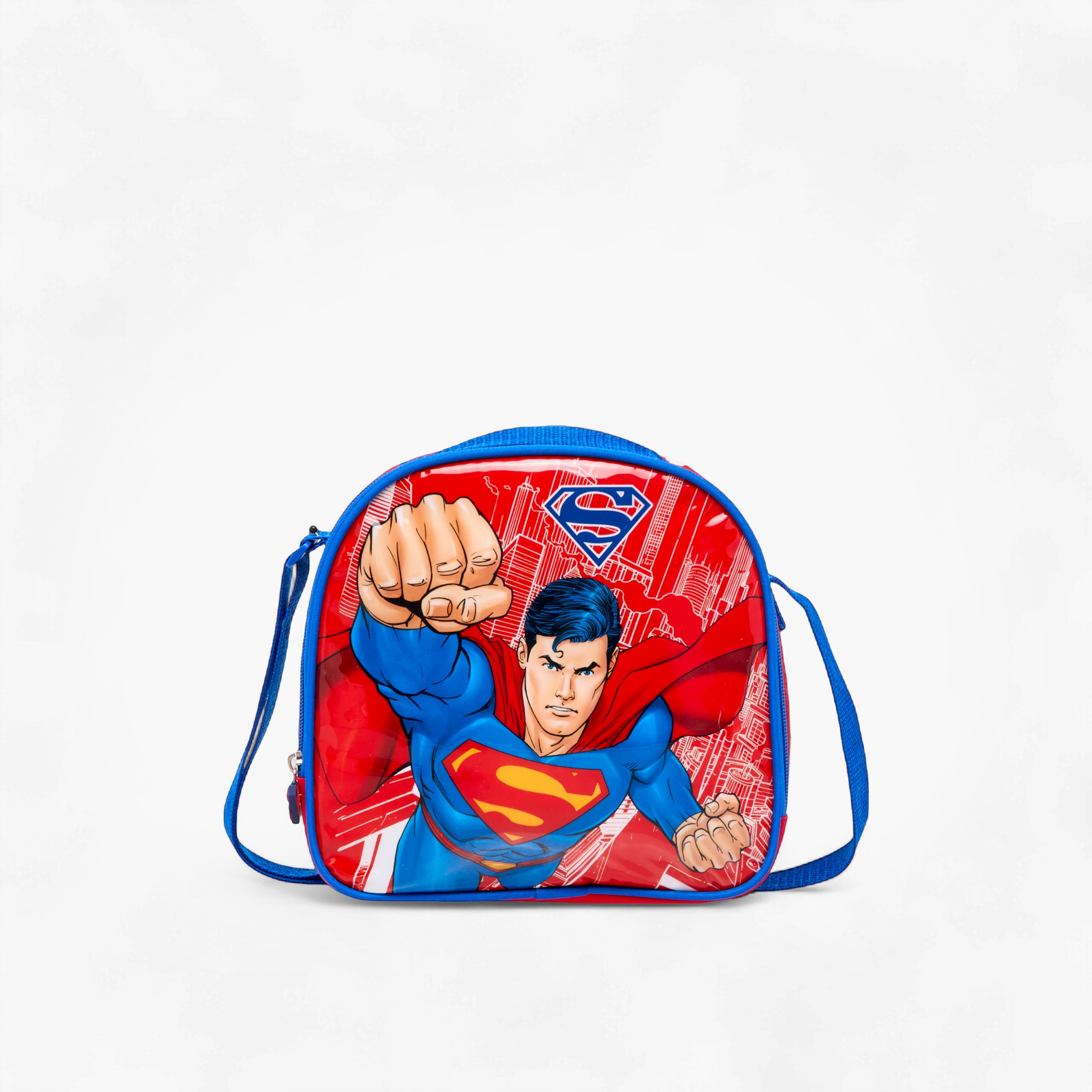 Superman Print 5-Piece Trolley Backpack Set -16 inches-school-bagsandbackpacks-trolleybags-image-26