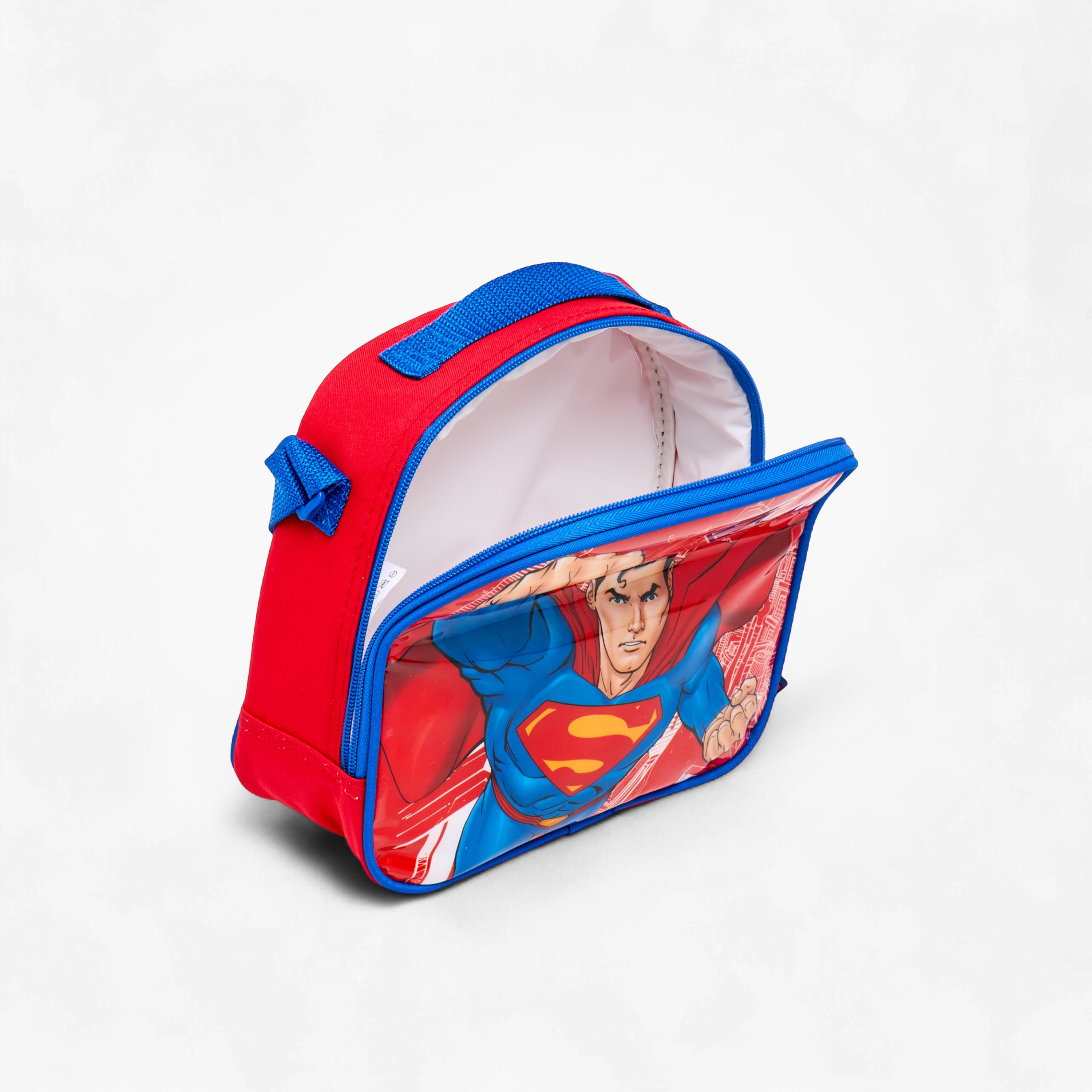 Superman Print 5-Piece Trolley Backpack Set -16 inches-school-bagsandbackpacks-trolleybags-image-28