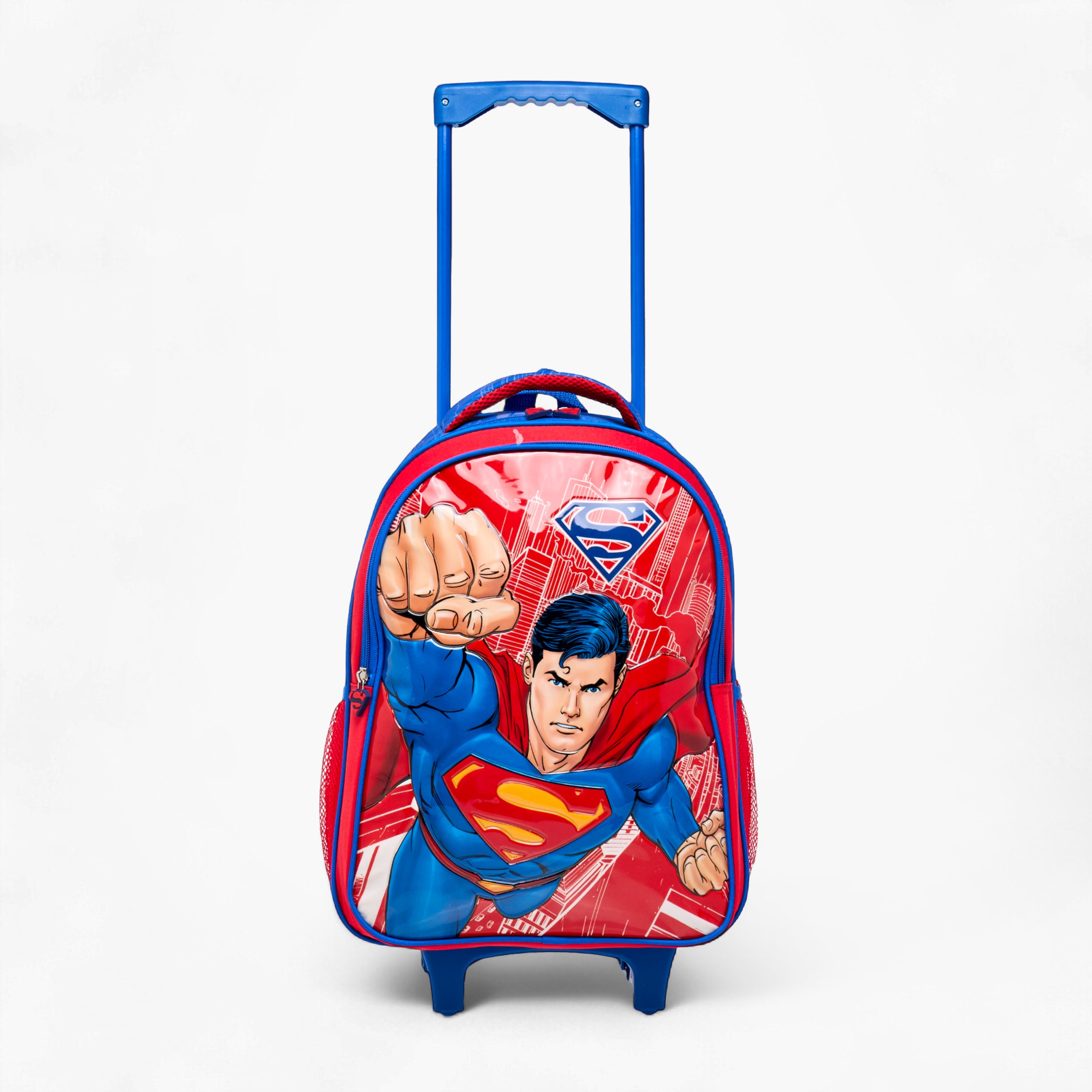 Superman Print 5-Piece Trolley Backpack Set -16 inches-school-bagsandbackpacks-trolleybags-image-5