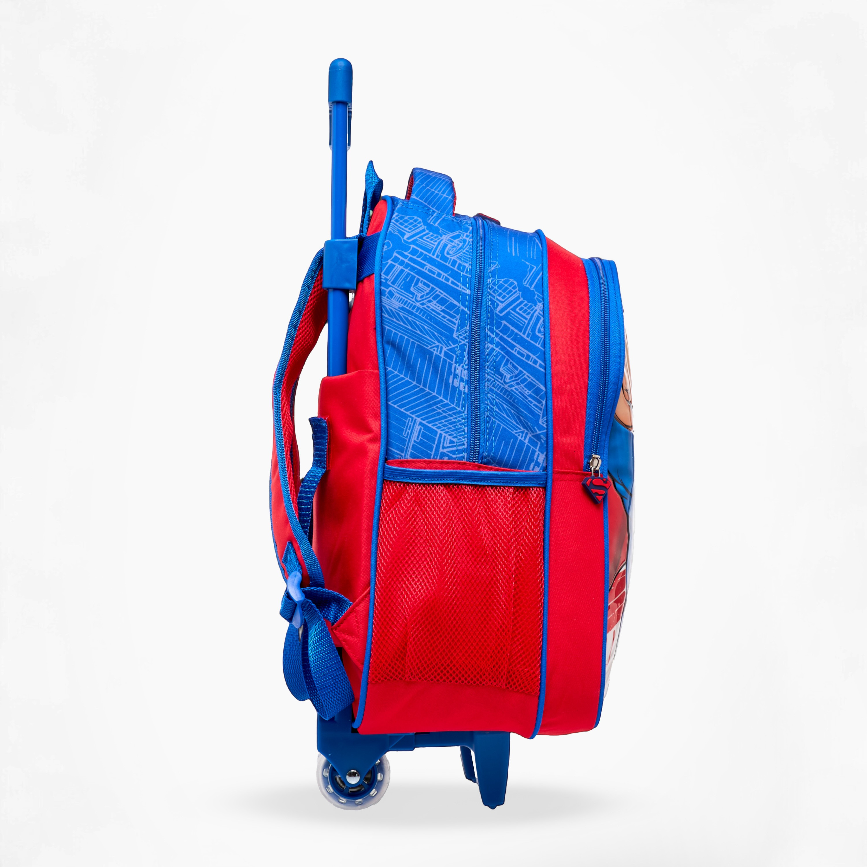 Superman Print 5-Piece Trolley Backpack Set -16 inches-school-bagsandbackpacks-trolleybags-image-8