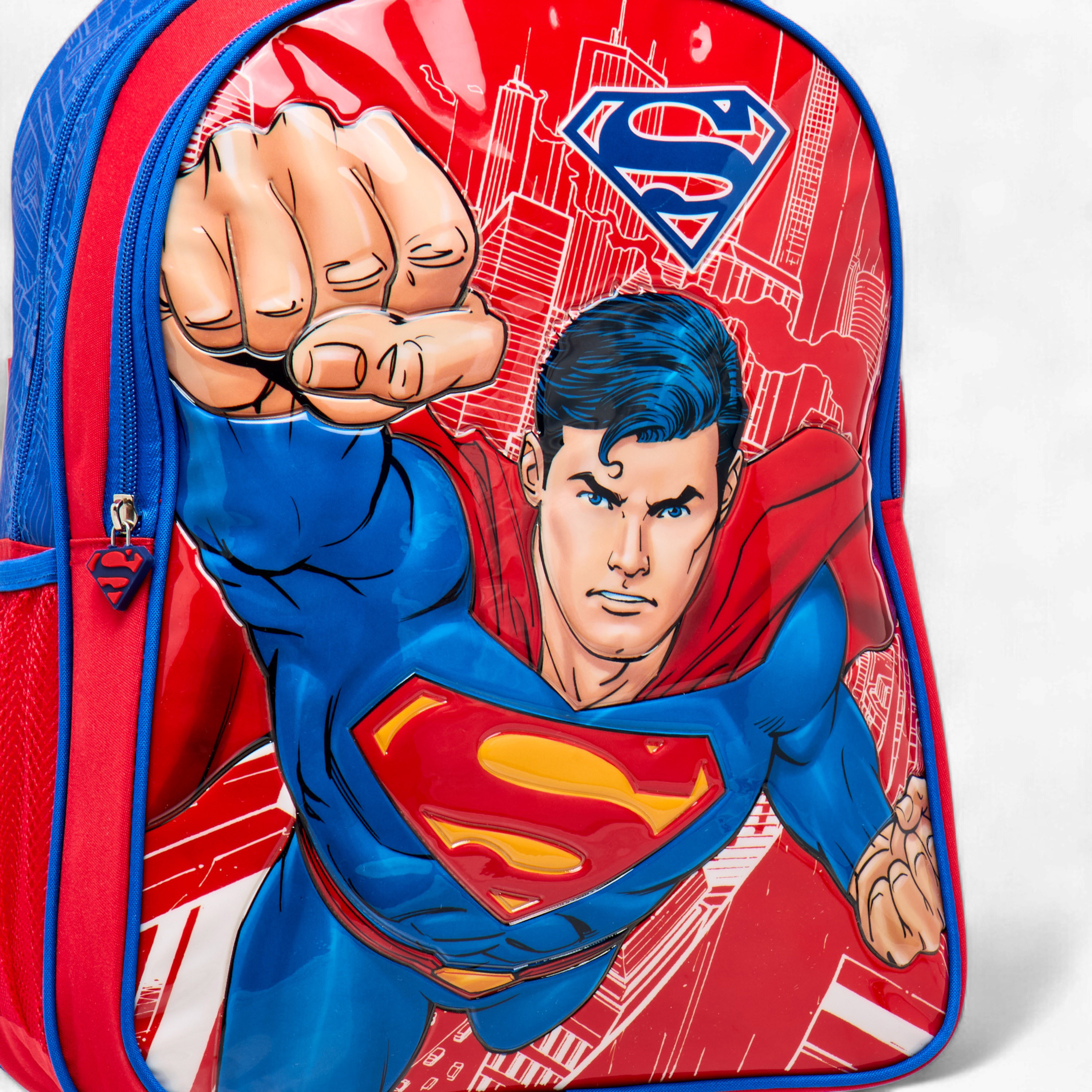 Superman Print 5-Piece Trolley Backpack Set -16 inches-school-bagsandbackpacks-trolleybags-image-10