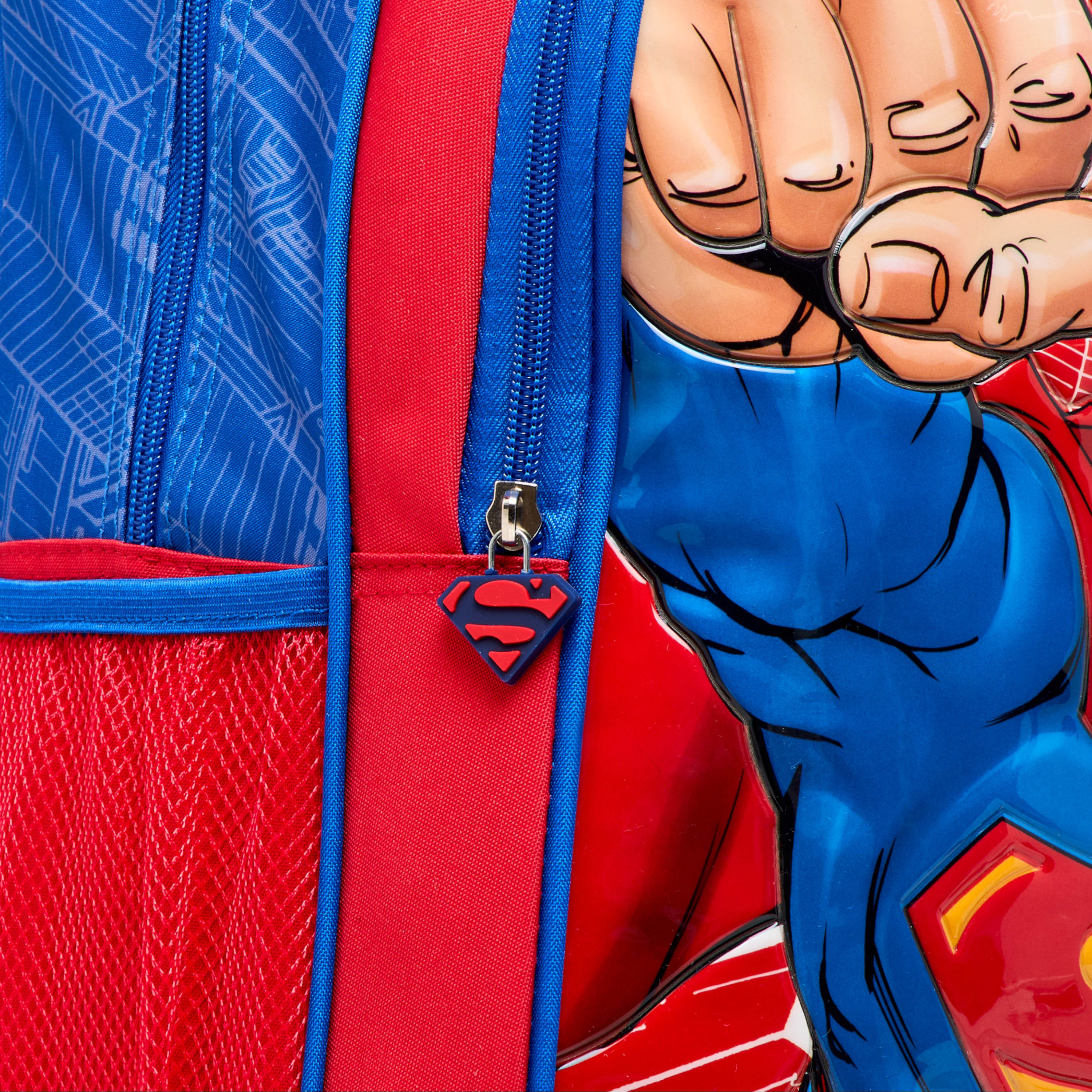 Superman Print 5-Piece Trolley Backpack Set -16 inches-school-bagsandbackpacks-trolleybags-image-11