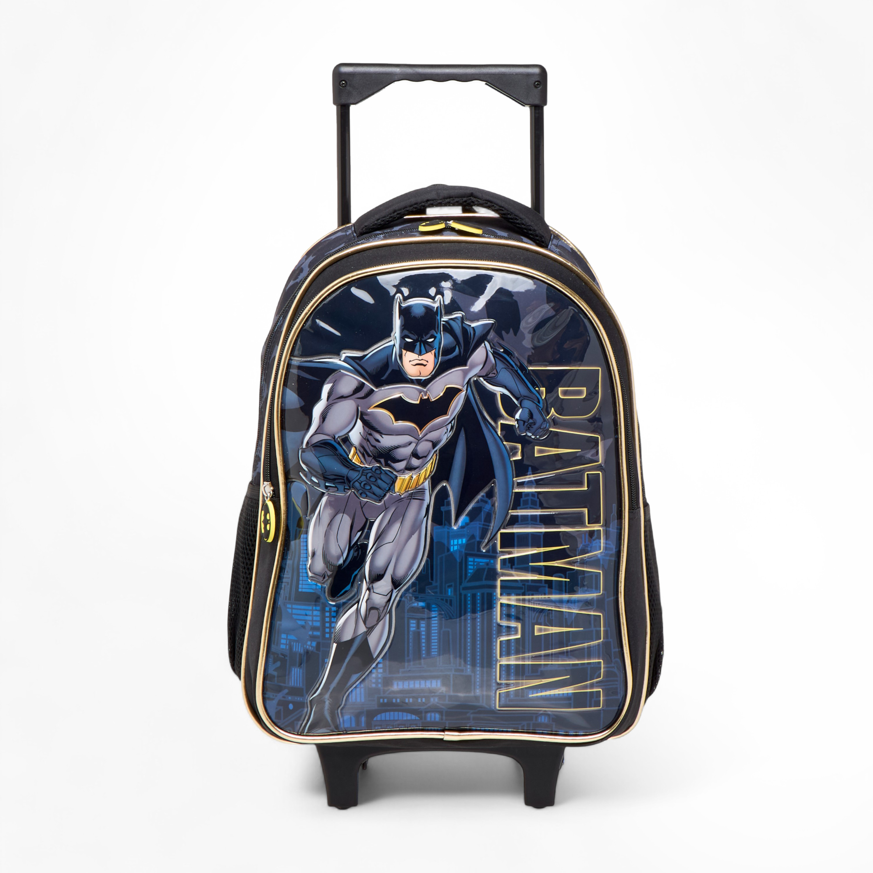 Batman Print 5-Piece Trolley Backpack Set -16 inches-school-bagsandbackpacks-trolleybags-image-4
