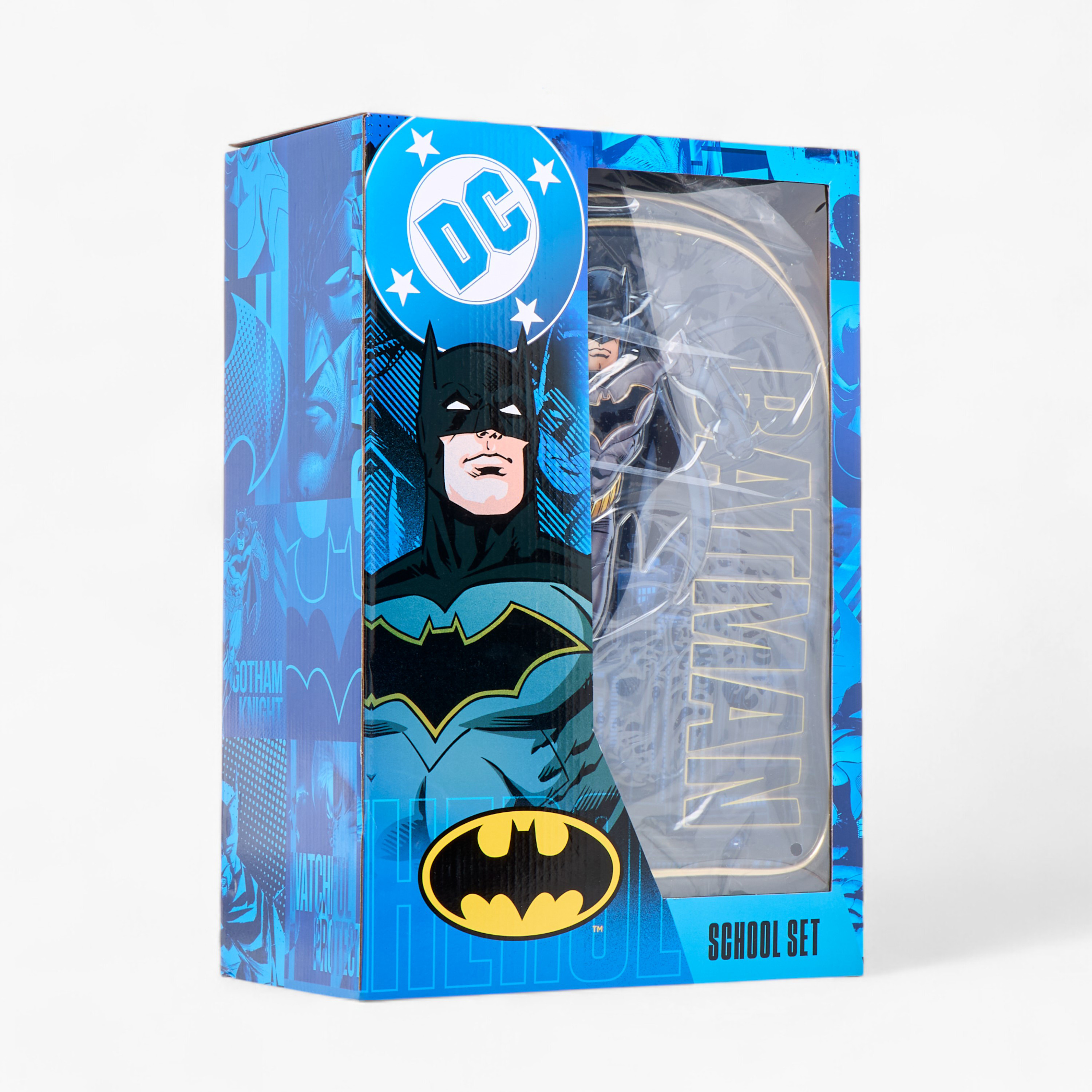 Batman Print 5-Piece Trolley Backpack Set -16 inches-school-bagsandbackpacks-trolleybags-image-30