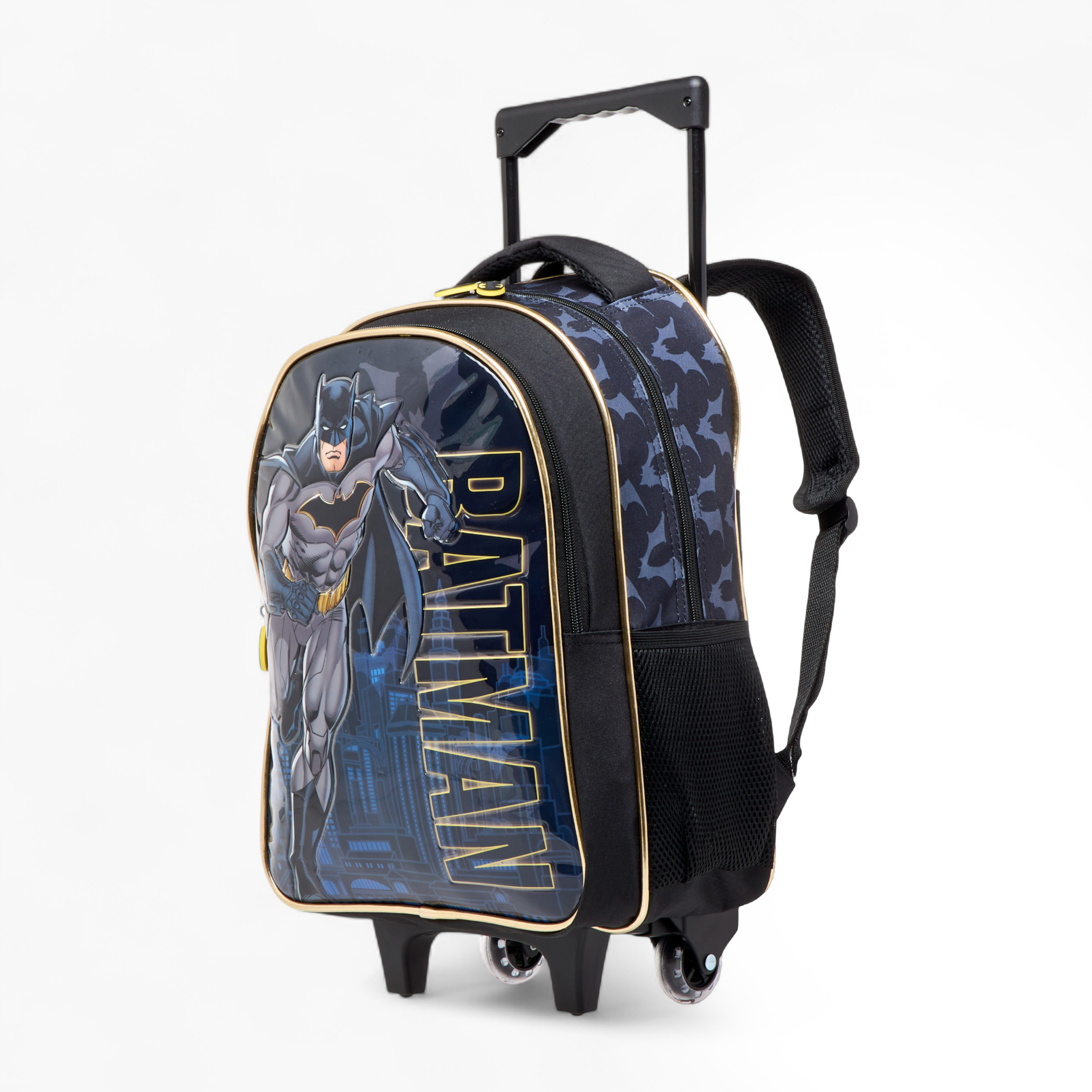 Batman Print 5-Piece Trolley Backpack Set -16 inches-school-bagsandbackpacks-trolleybags-image-5