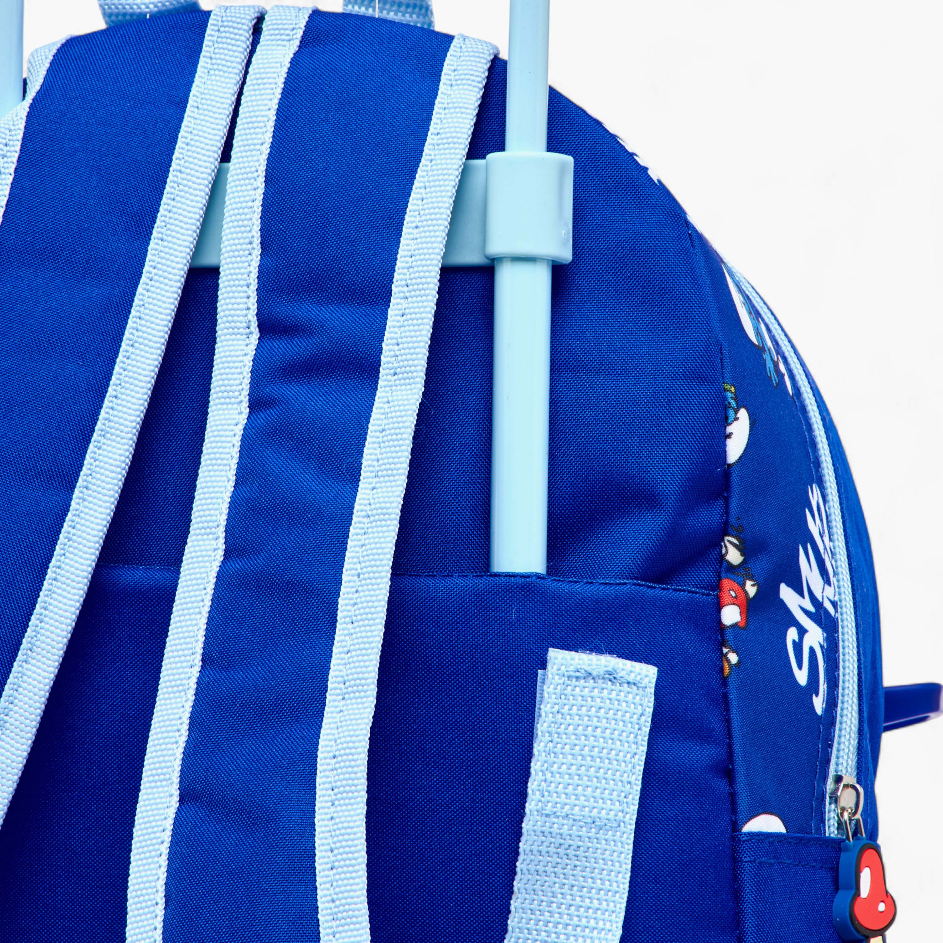IMPS Smurf Print 3-Piece Trolley Backpack Set - 13 inches-school-bagsandbackpacks-sets-image-14