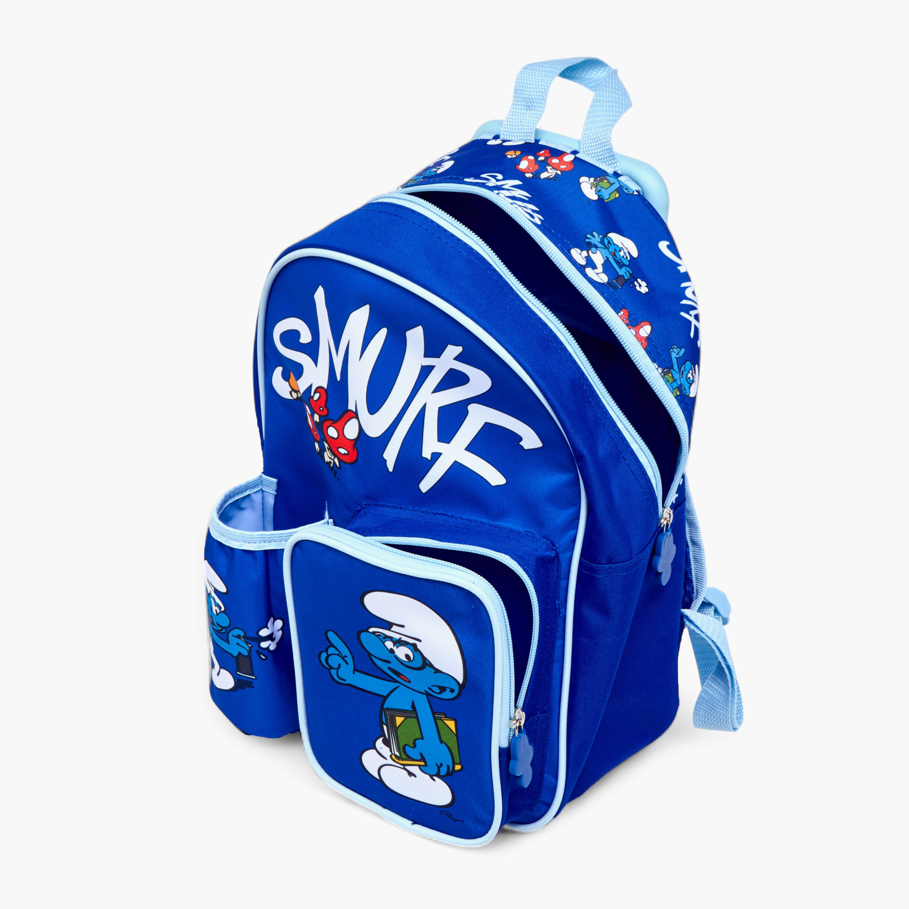 IMPS Smurf Print 3-Piece Trolley Backpack Set - 13 inches-school-bagsandbackpacks-sets-image-18