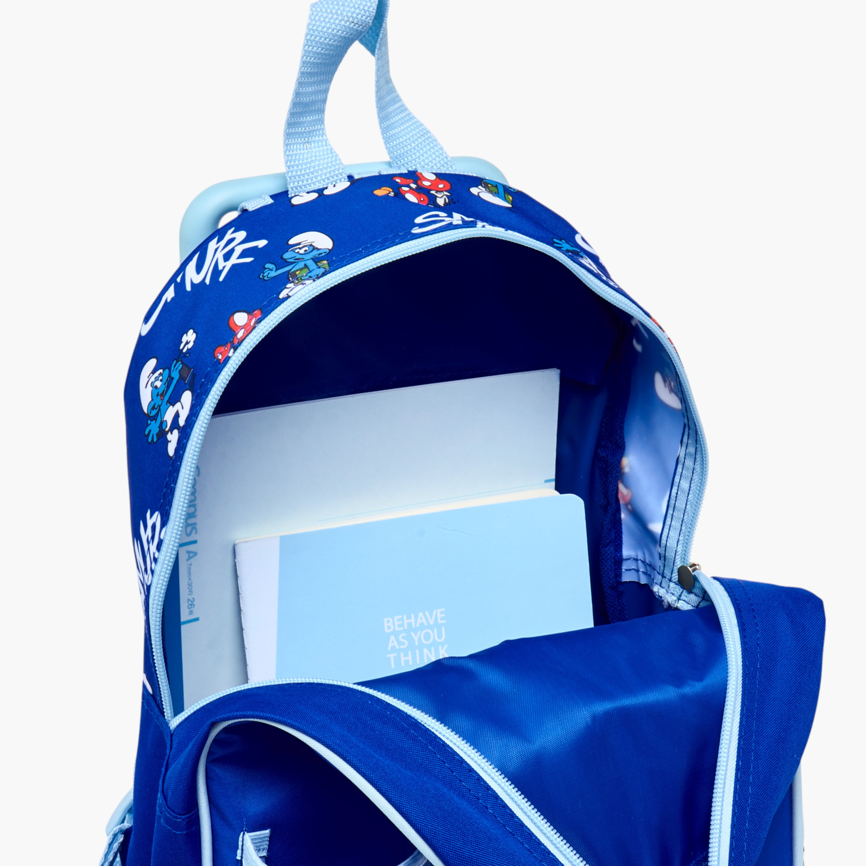 IMPS Smurf Print 3-Piece Trolley Backpack Set - 13 inches-school-bagsandbackpacks-sets-image-19