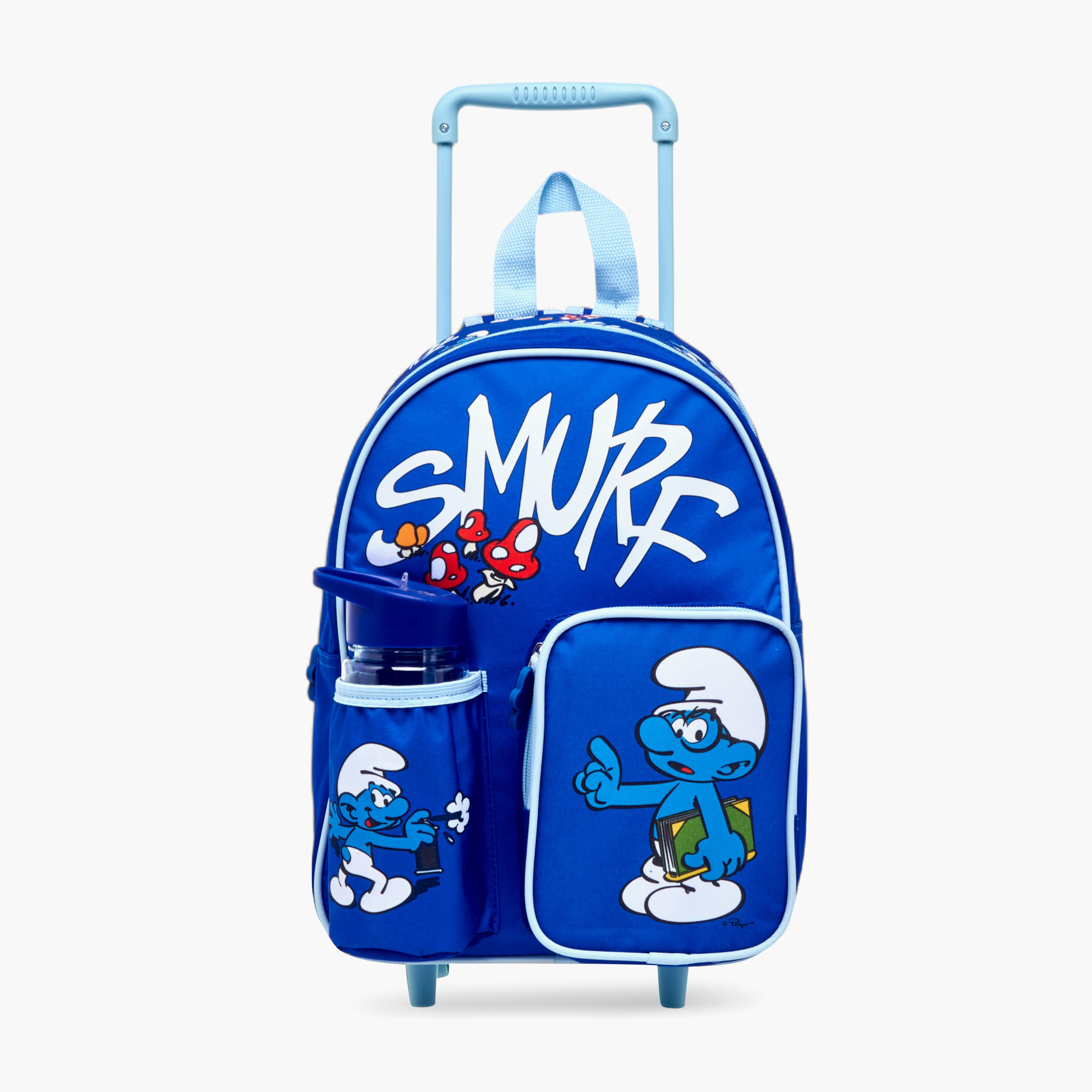IMPS Smurf Print 3-Piece Trolley Backpack Set - 13 inches-school-bagsandbackpacks-sets-image-4