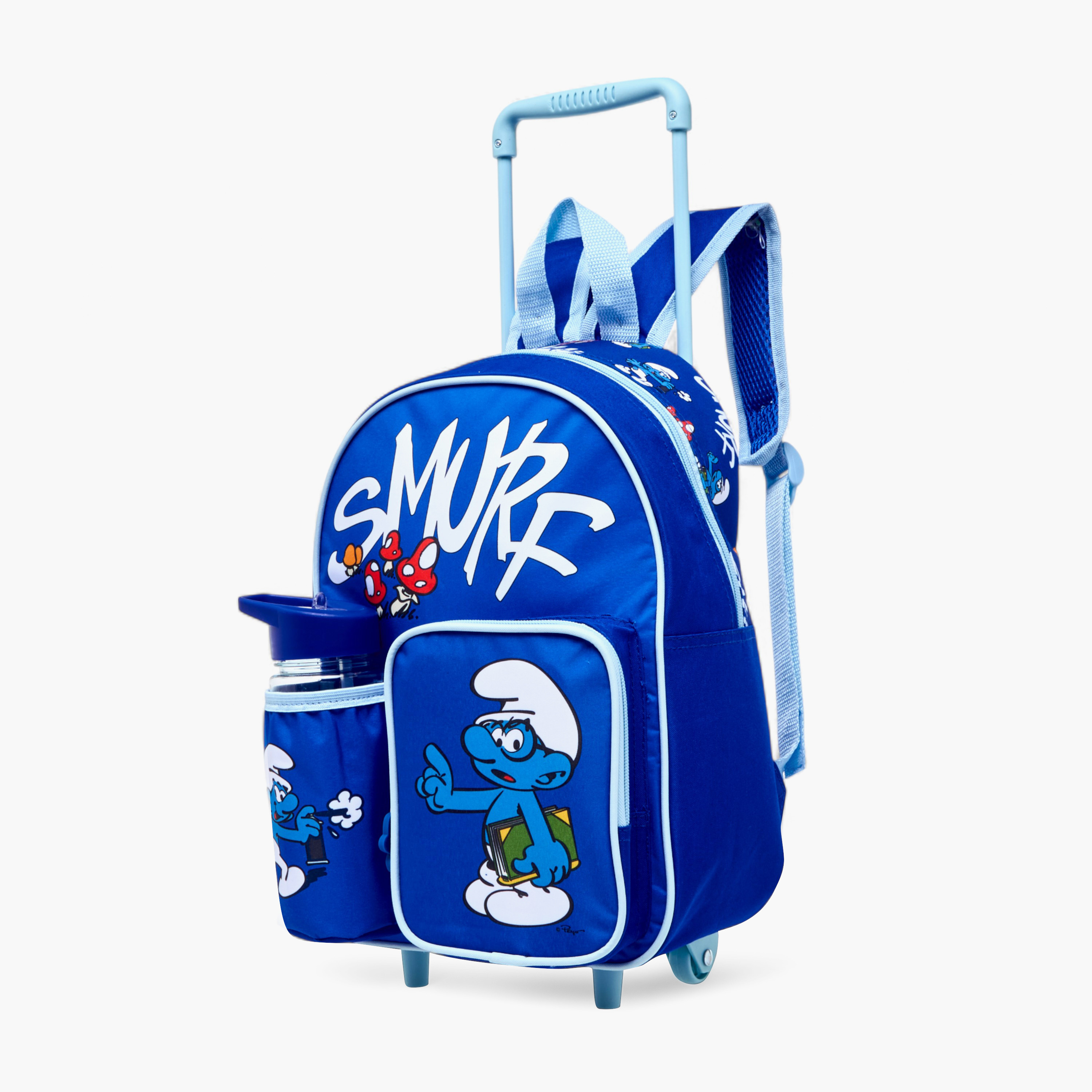 IMPS Smurf Print 3-Piece Trolley Backpack Set - 13 inches-school-bagsandbackpacks-sets-image-5