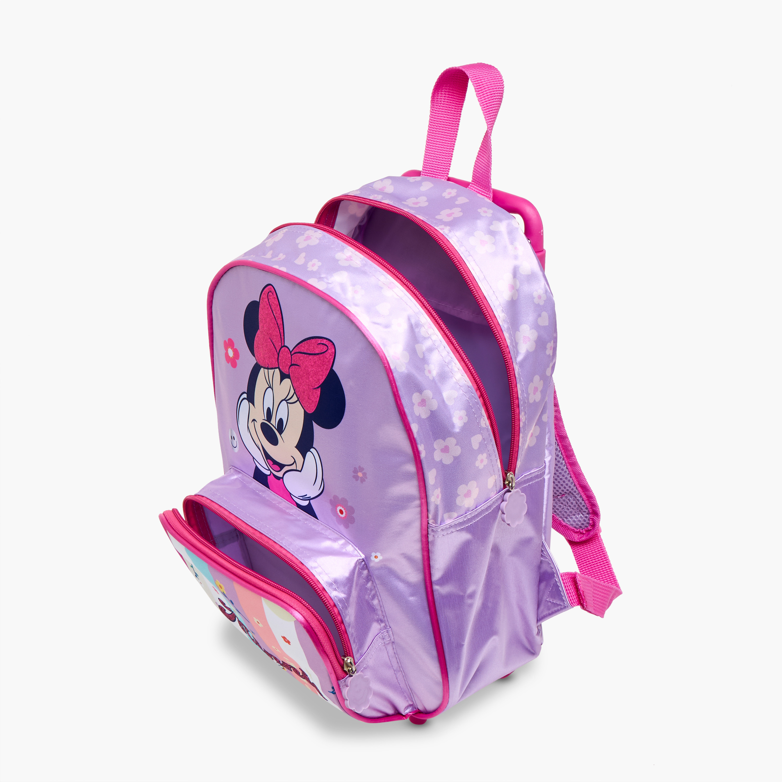 Disney Minnie Mouse Print Trolley Backpack with Retractable Handle - 13 inches-school-bagsandbackpacks-trolleybags-image-15