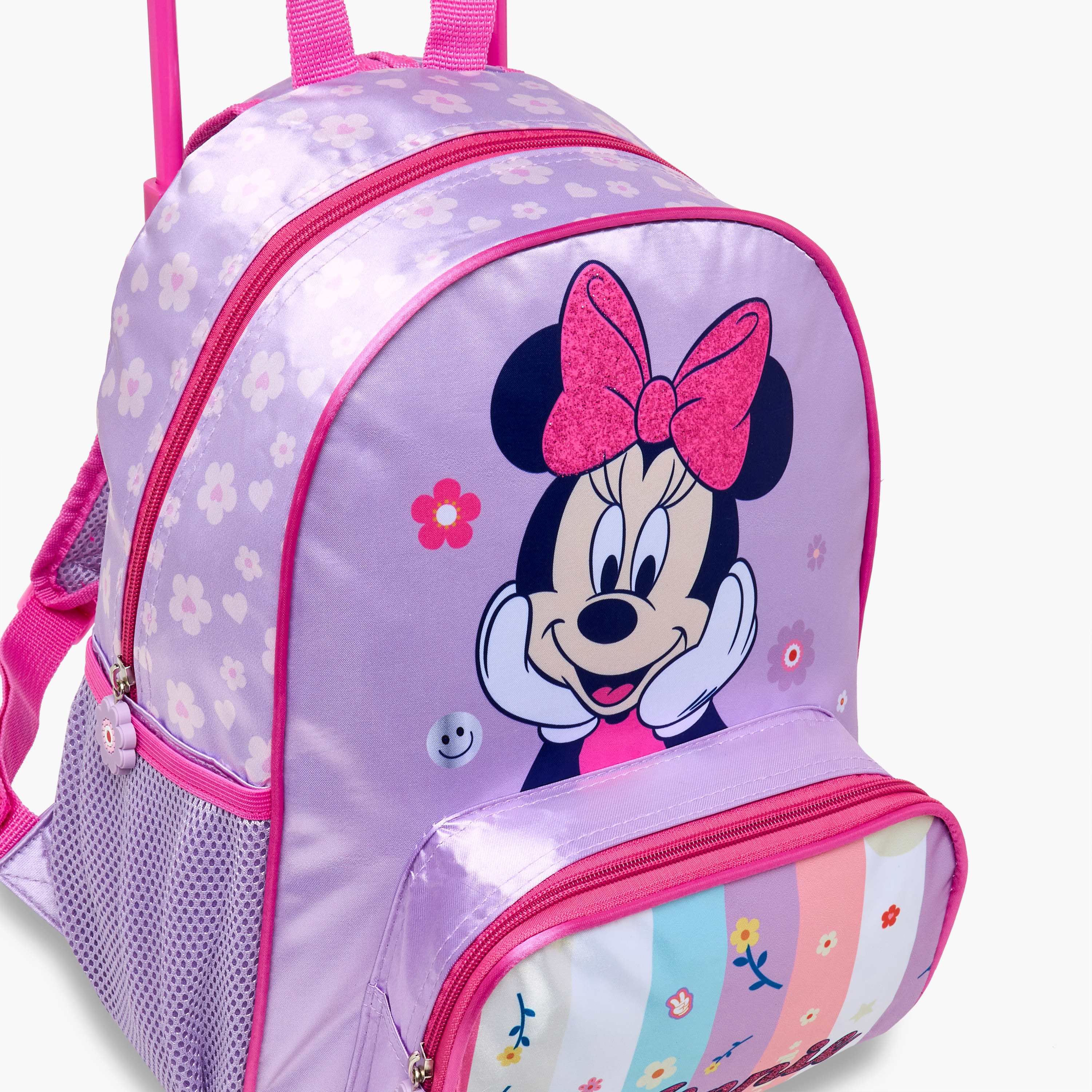 Disney Minnie Mouse Print Trolley Backpack with Retractable Handle - 13 inches-school-bagsandbackpacks-trolleybags-image-8