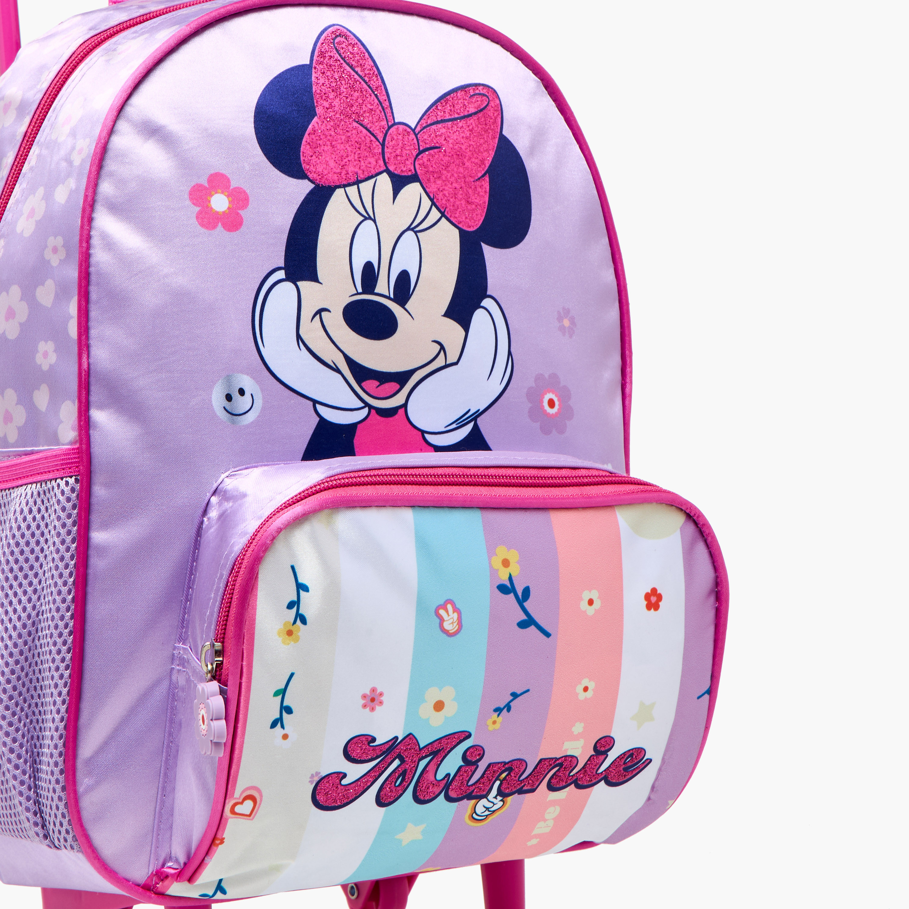 Disney Minnie Mouse Print Trolley Backpack with Retractable Handle - 13 inches-school-bagsandbackpacks-trolleybags-image-9