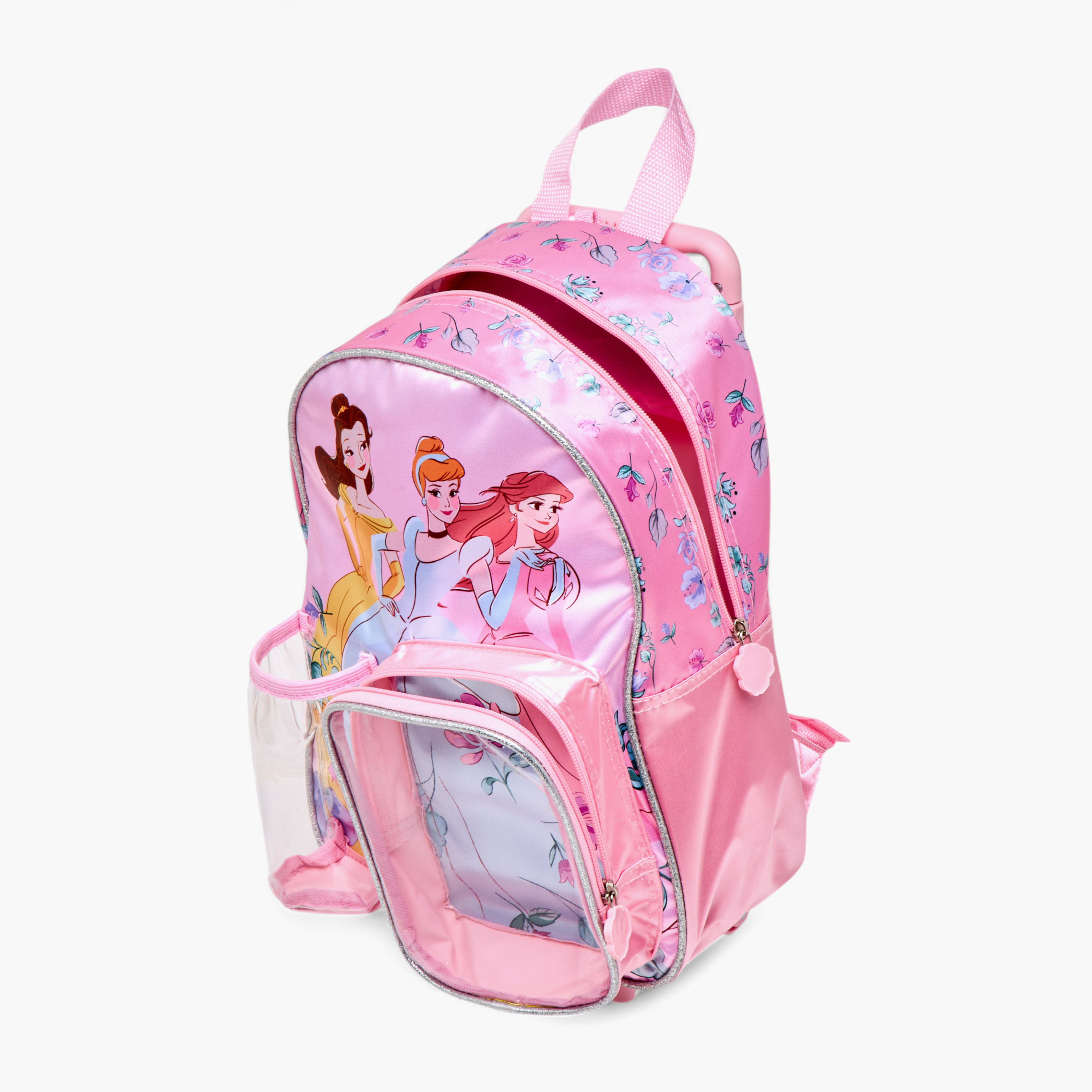 طقم شنطة ظهر ترولي 3 قطع بطبعات برينسس من ديزني - 13 بوصة-school-bagsandbackpacks-trolleybags-image-17