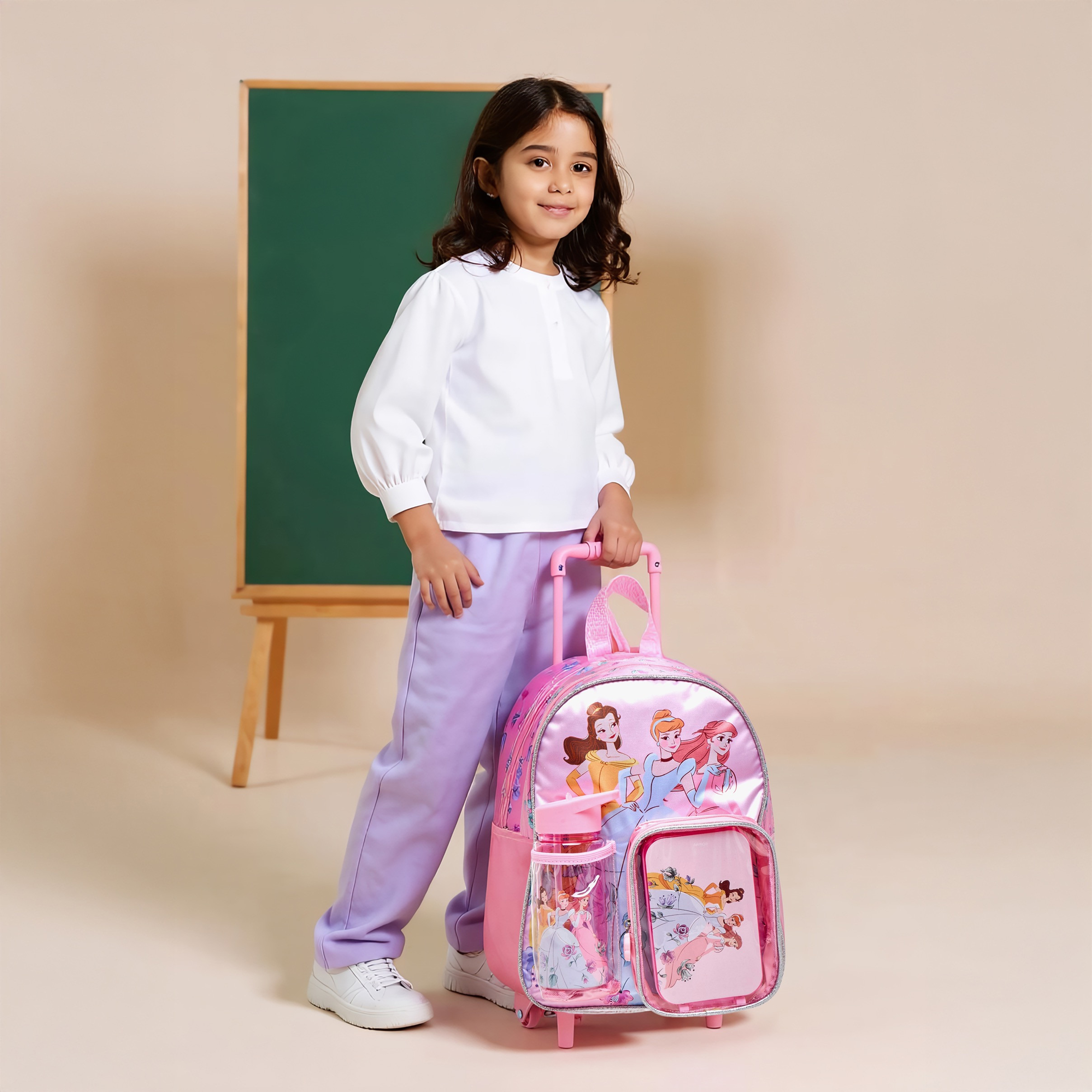 طقم شنطة ظهر ترولي 3 قطع بطبعات برينسس من ديزني - 13 بوصة-school-bagsandbackpacks-trolleybags-image-3