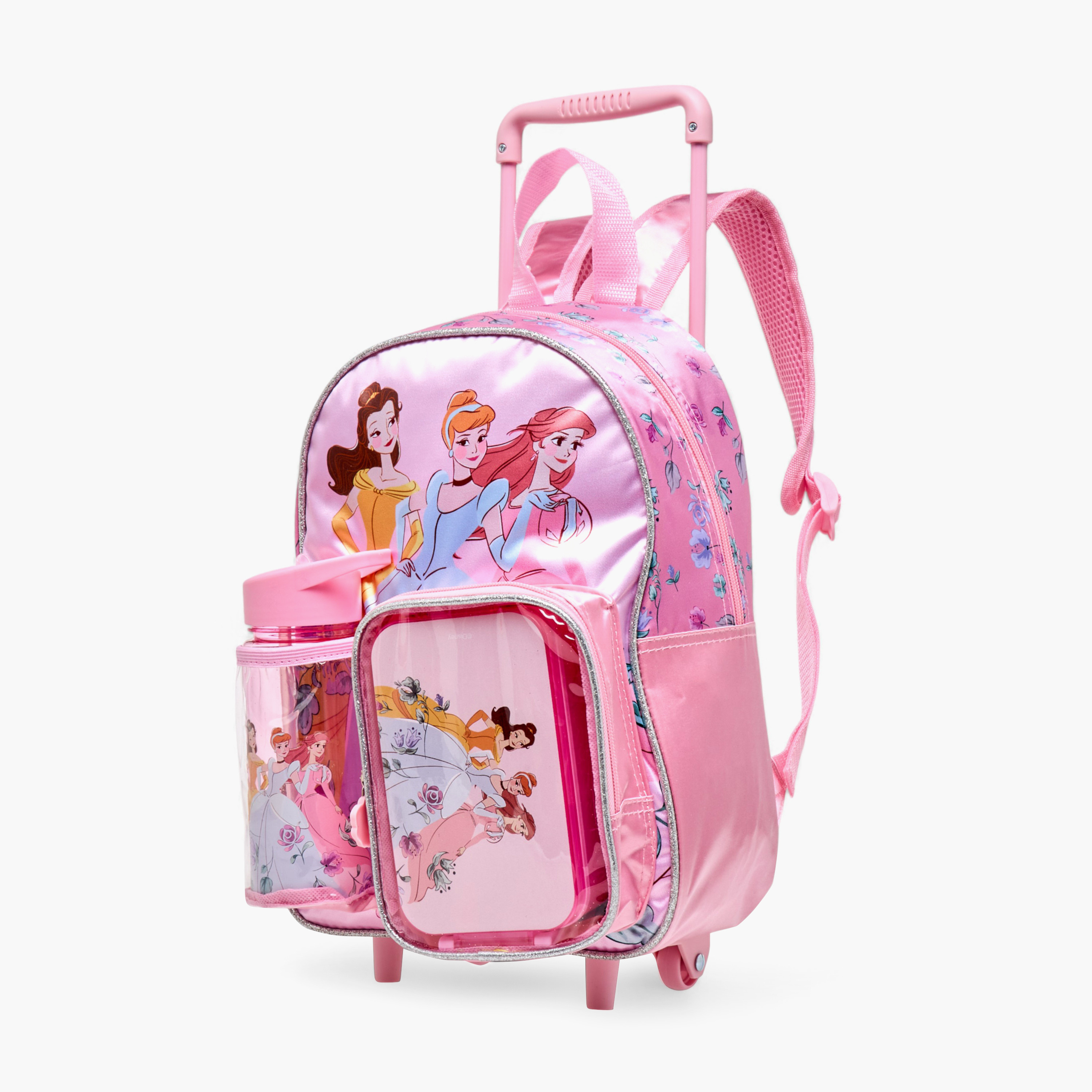 طقم شنطة ظهر ترولي 3 قطع بطبعات برينسس من ديزني - 13 بوصة-school-bagsandbackpacks-trolleybags-image-5