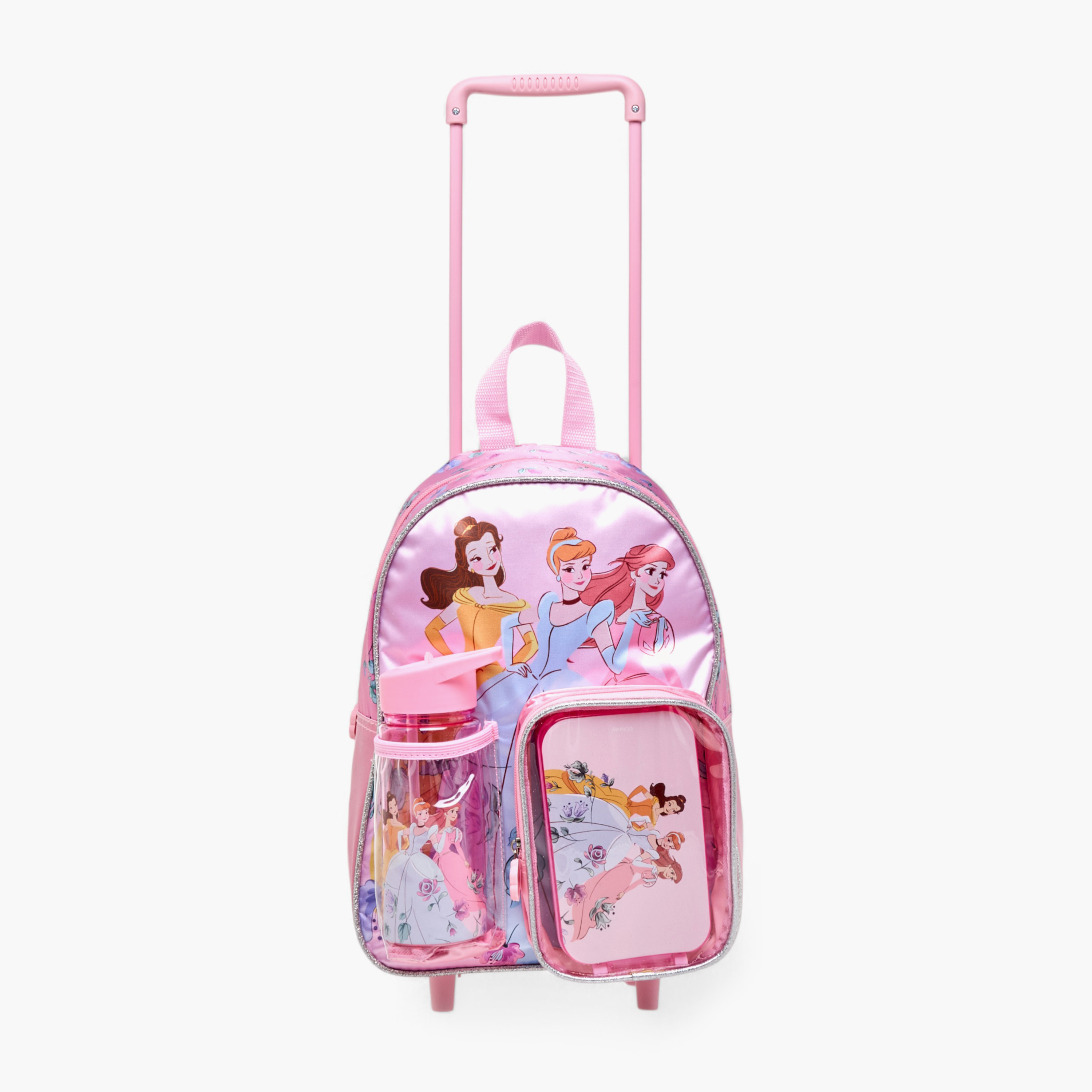 طقم شنطة ظهر ترولي 3 قطع بطبعات برينسس من ديزني - 13 بوصة-school-bagsandbackpacks-trolleybags-image-7