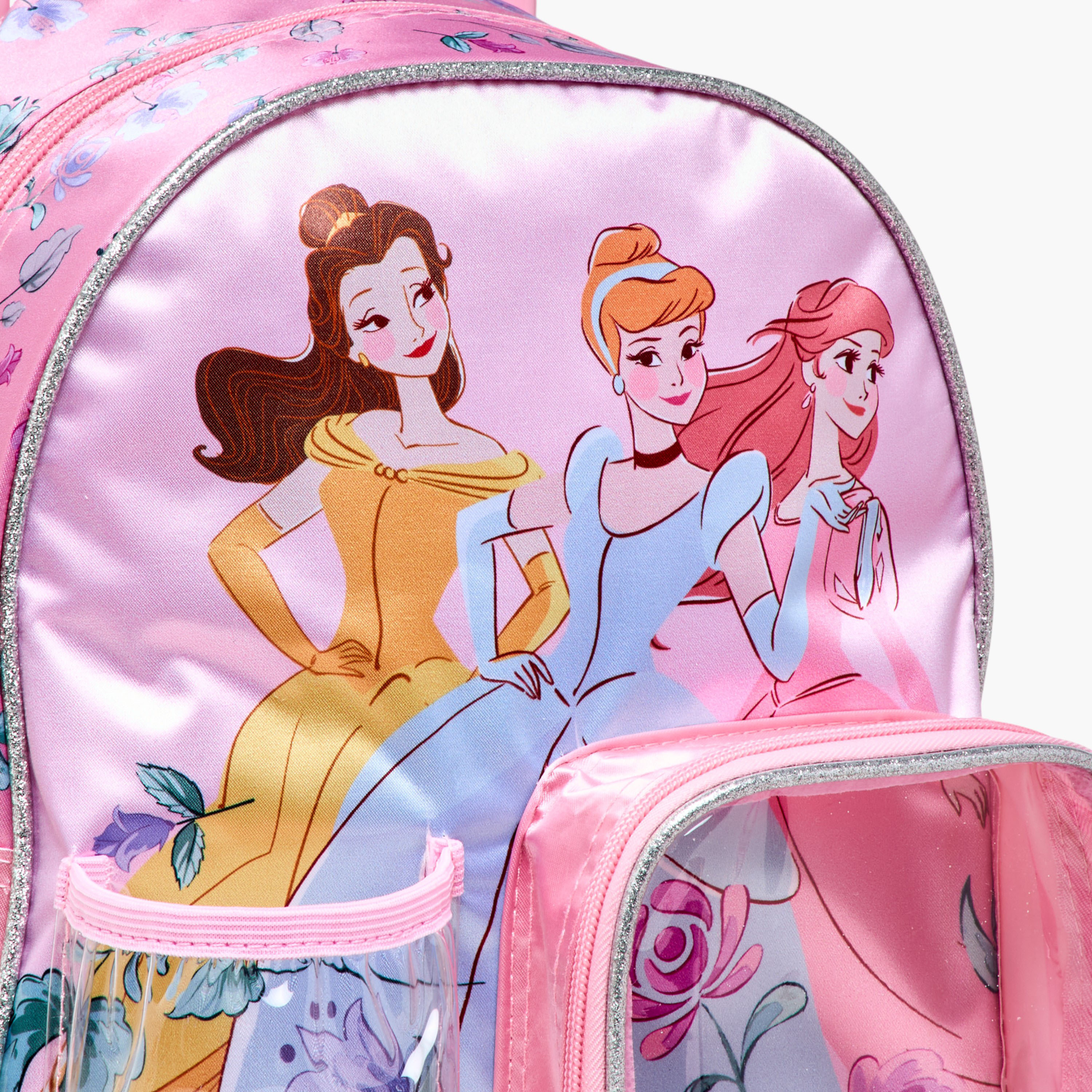 طقم شنطة ظهر ترولي 3 قطع بطبعات برينسس من ديزني - 13 بوصة-school-bagsandbackpacks-trolleybags-image-11