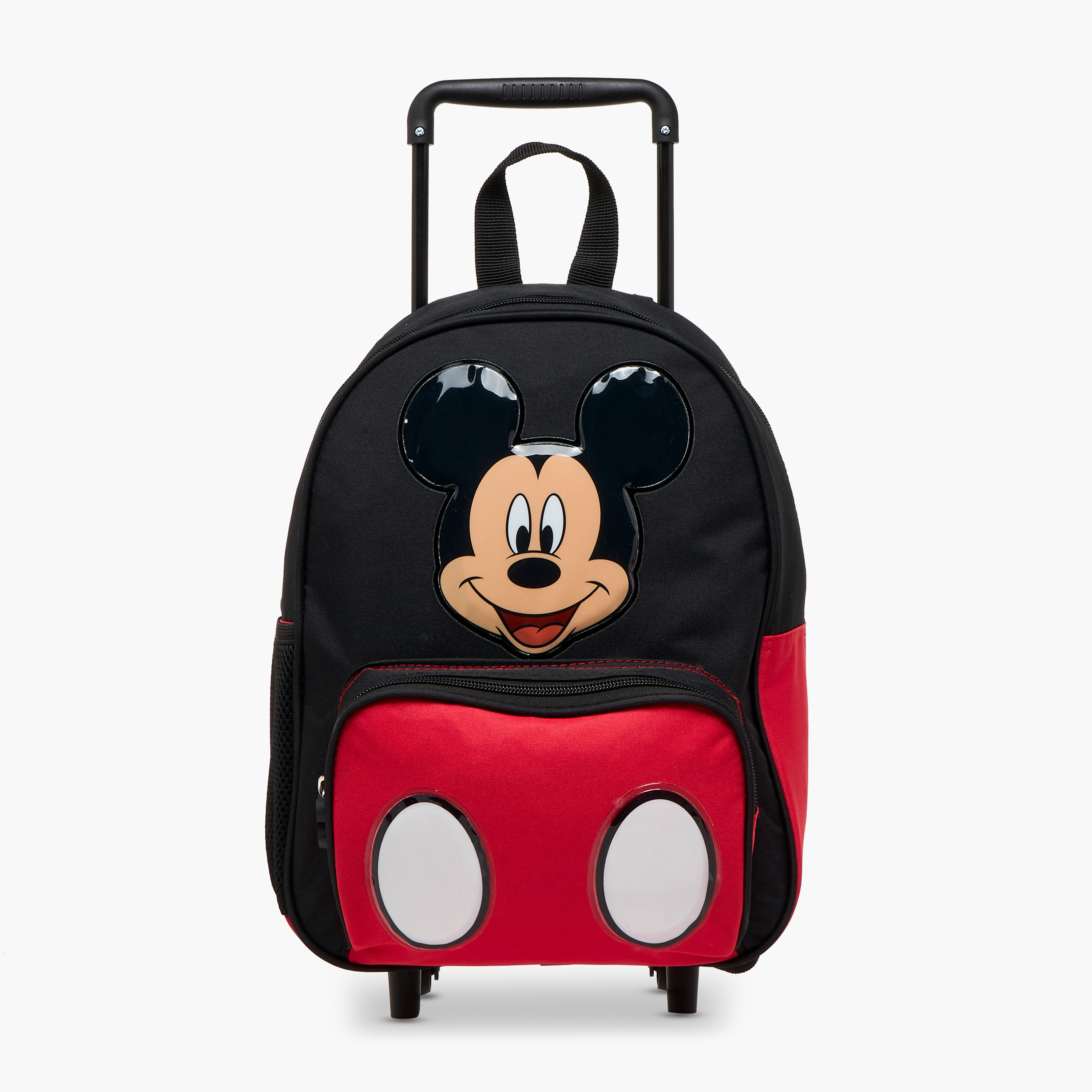 Disney Mickey Mouse Print Trolley Backpack with Retractable Handle - 13 inches-school-bagsandbackpacks-trolleybags-image-2