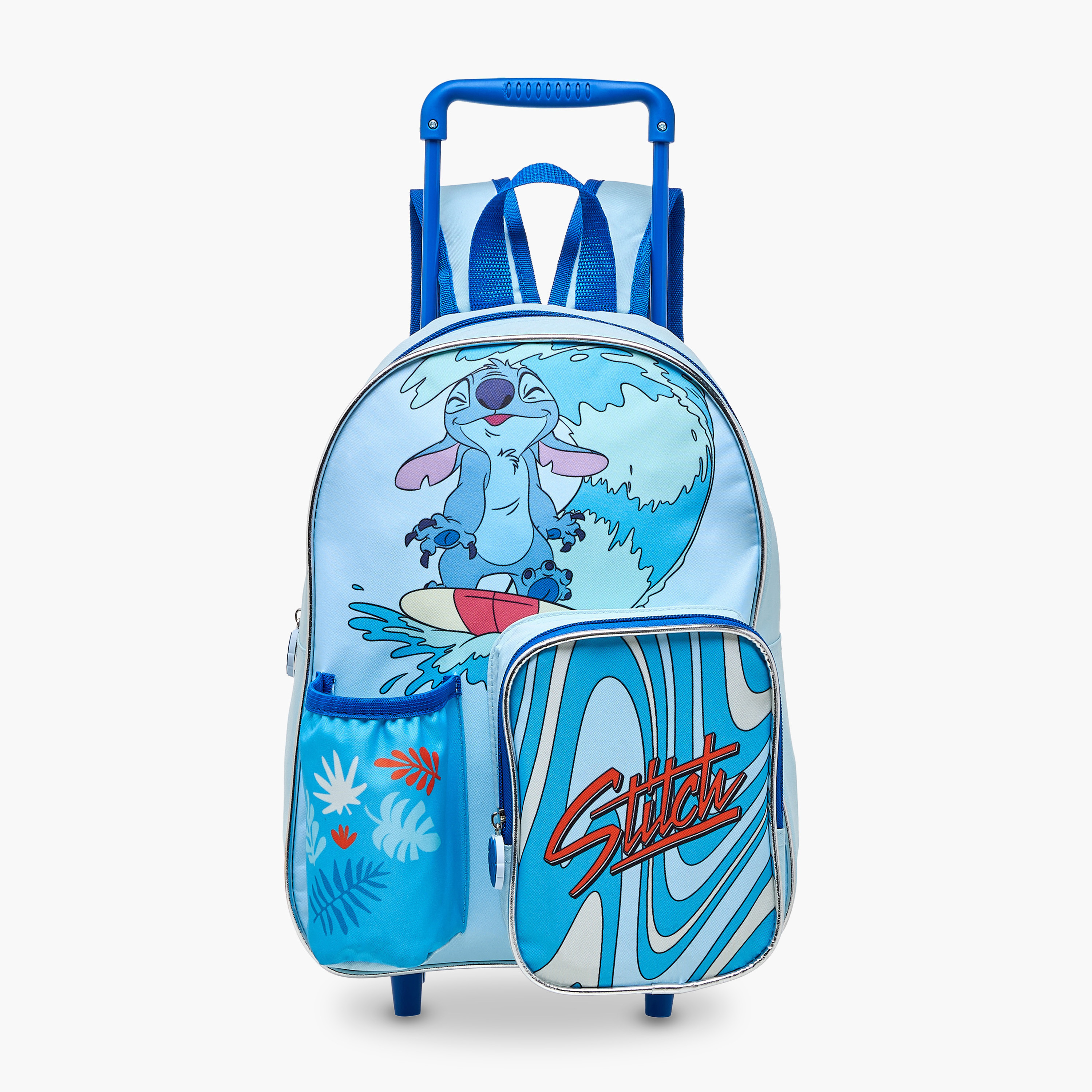 Disney Stitch Trolley Bag for Boys 5-8 Years with Retractable Handle -school-bagsandbackpacks-trolleybags-image-4