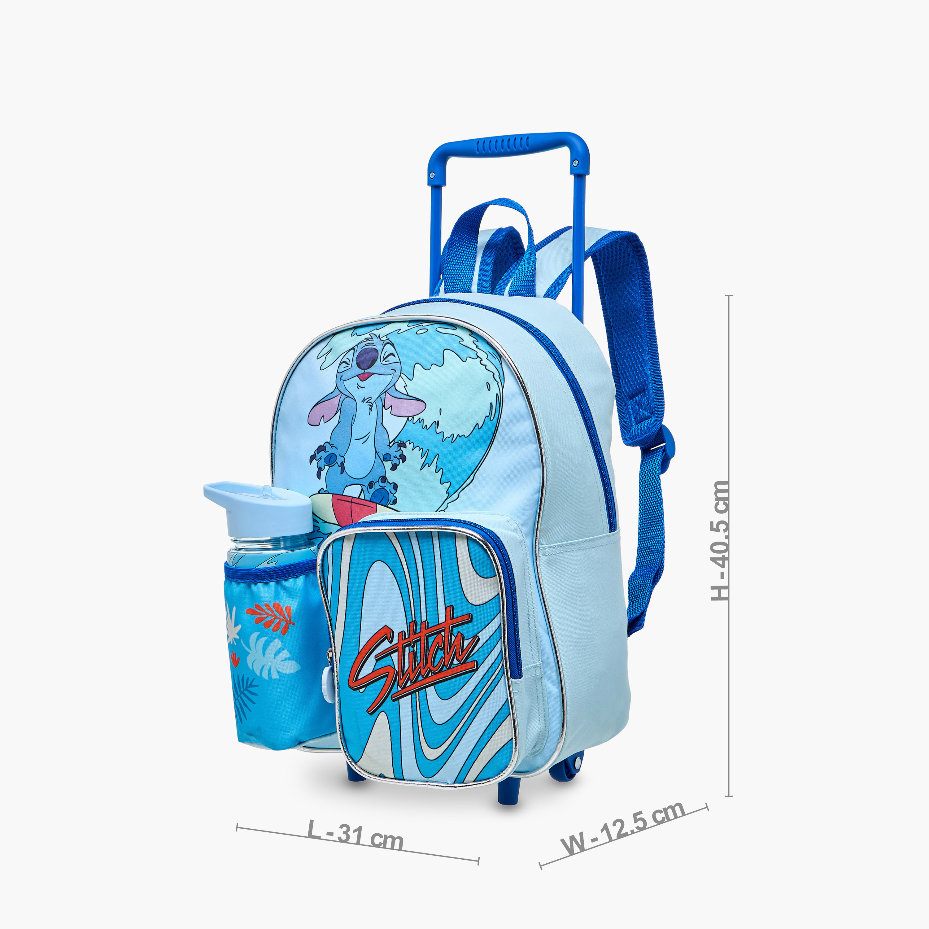 Disney Stitch Trolley Bag for Boys 5-8 Years with Retractable Handle -school-bagsandbackpacks-trolleybags-image-5