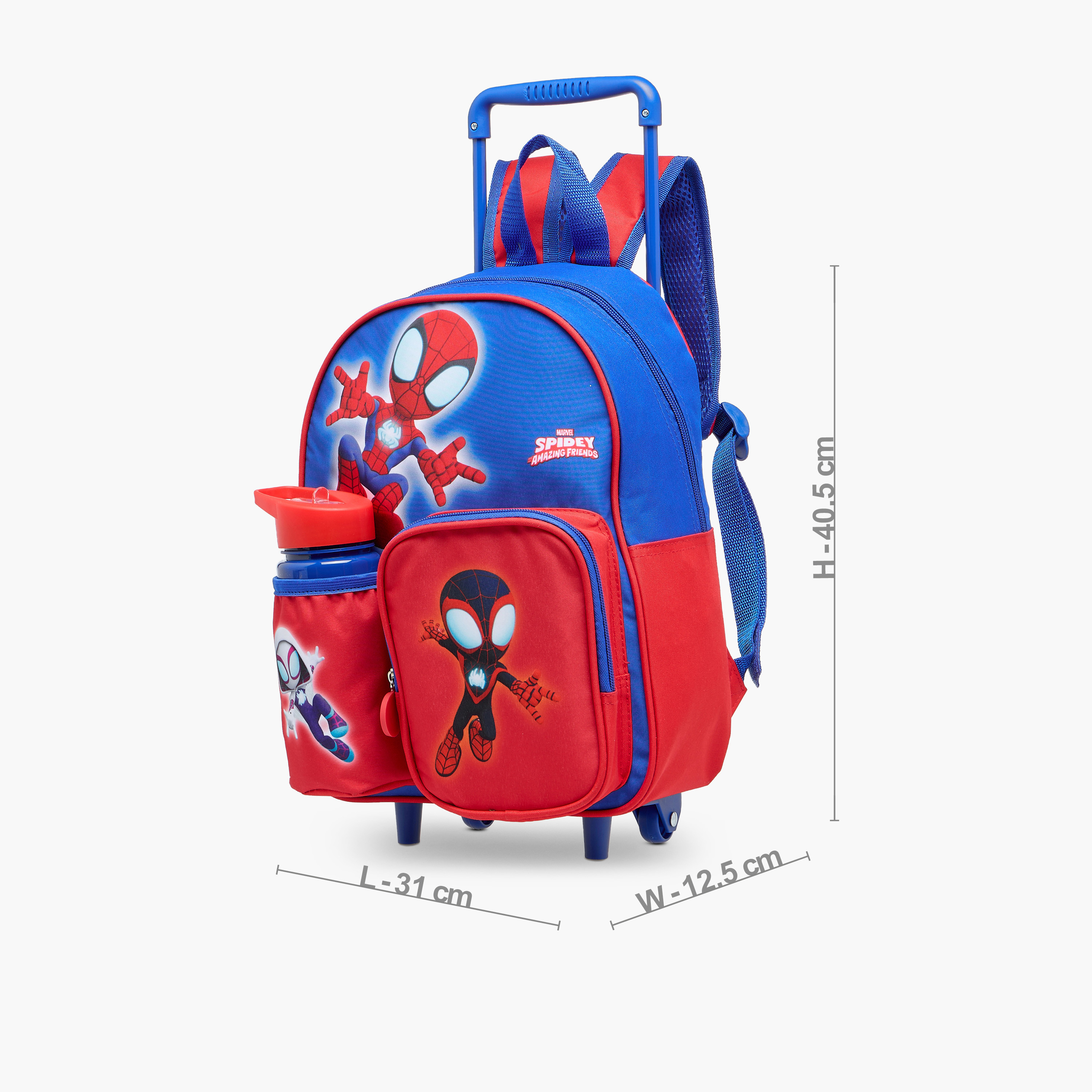 Marvel Spider-Man 3-Piece School Trolley Bag Set for Boys 5-8 Years with Lunch Bag and Pencil Pouch -school-bagsandbackpacks-trolleybags-image-3