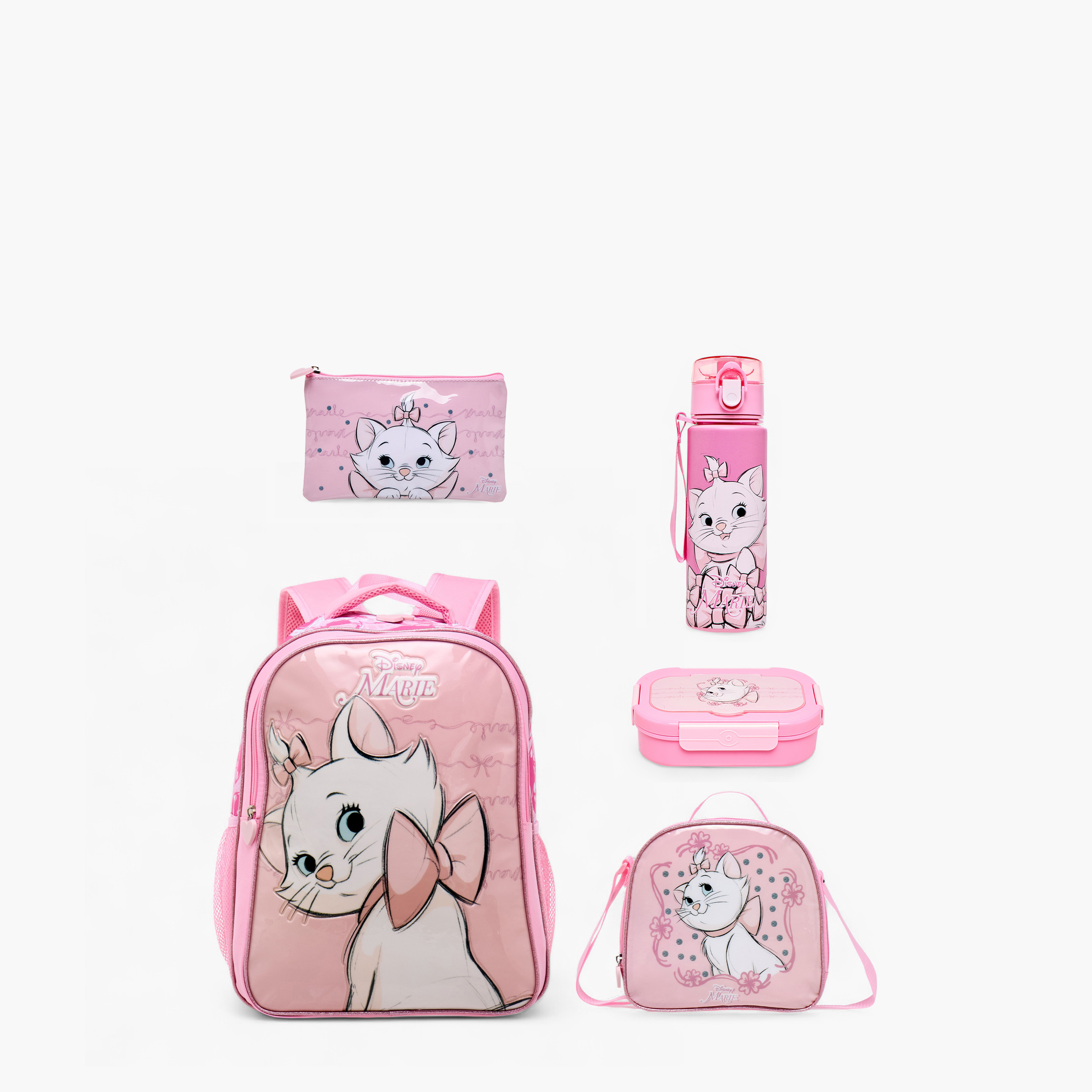 Disney Marie Print 5-Piece Backpack Set -16 inches-school-bagsandbackpacks-backpacks-image-1