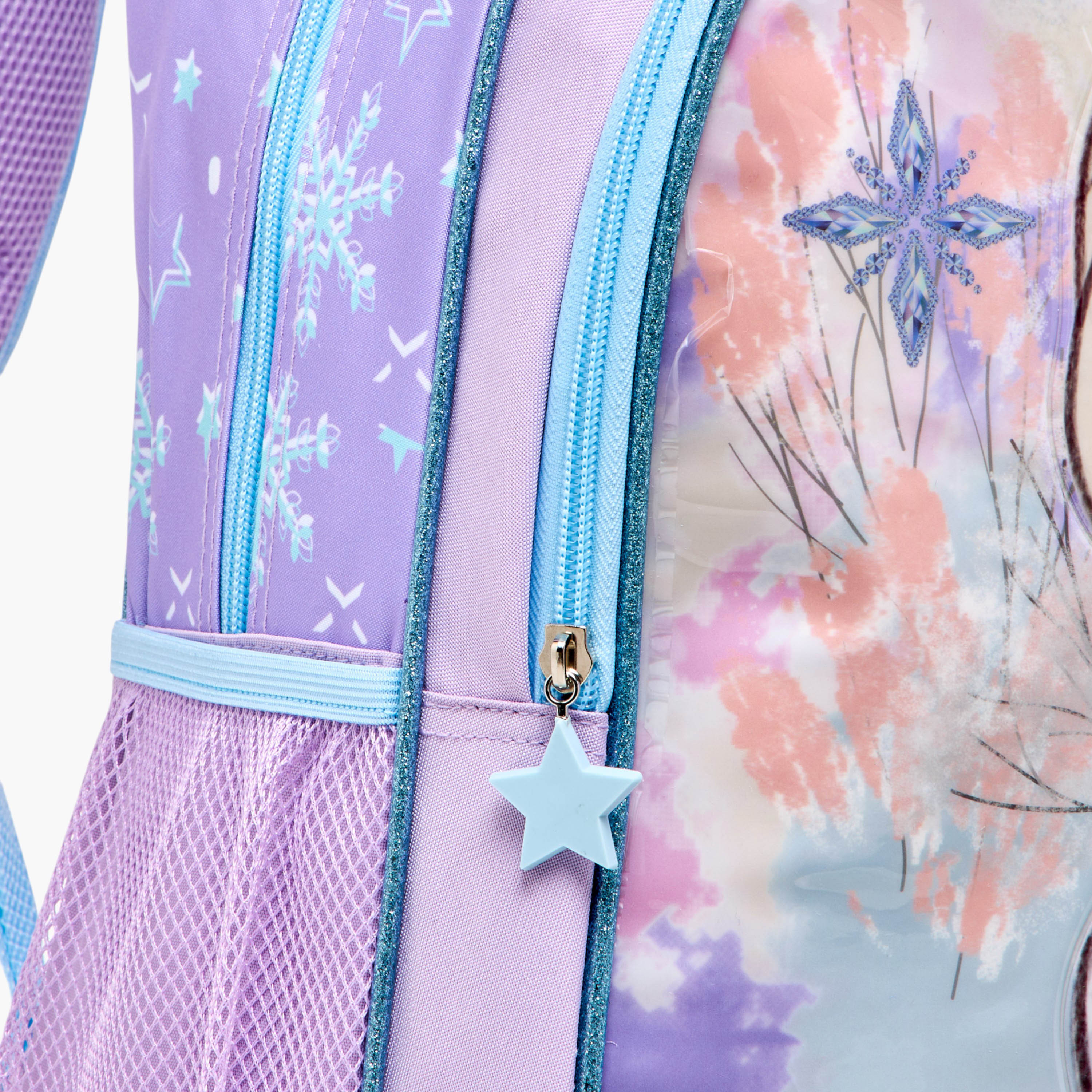 طقم شنطة ظهر بطبعات إلسا 5 قطع من ديزني  - 16 بوصة-school-bagsandbackpacks-sets-image-3