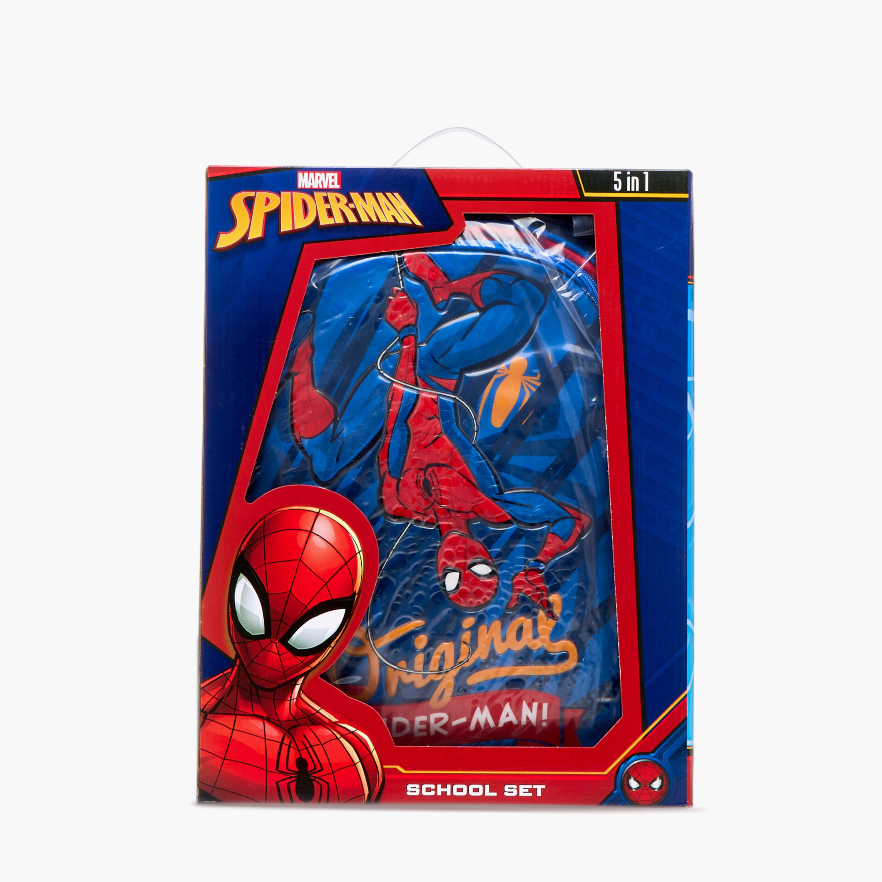 Spider-Man Print 5-Piece Backpack Set -16 inches-school-bagsandbackpacks-backpacks-image-24