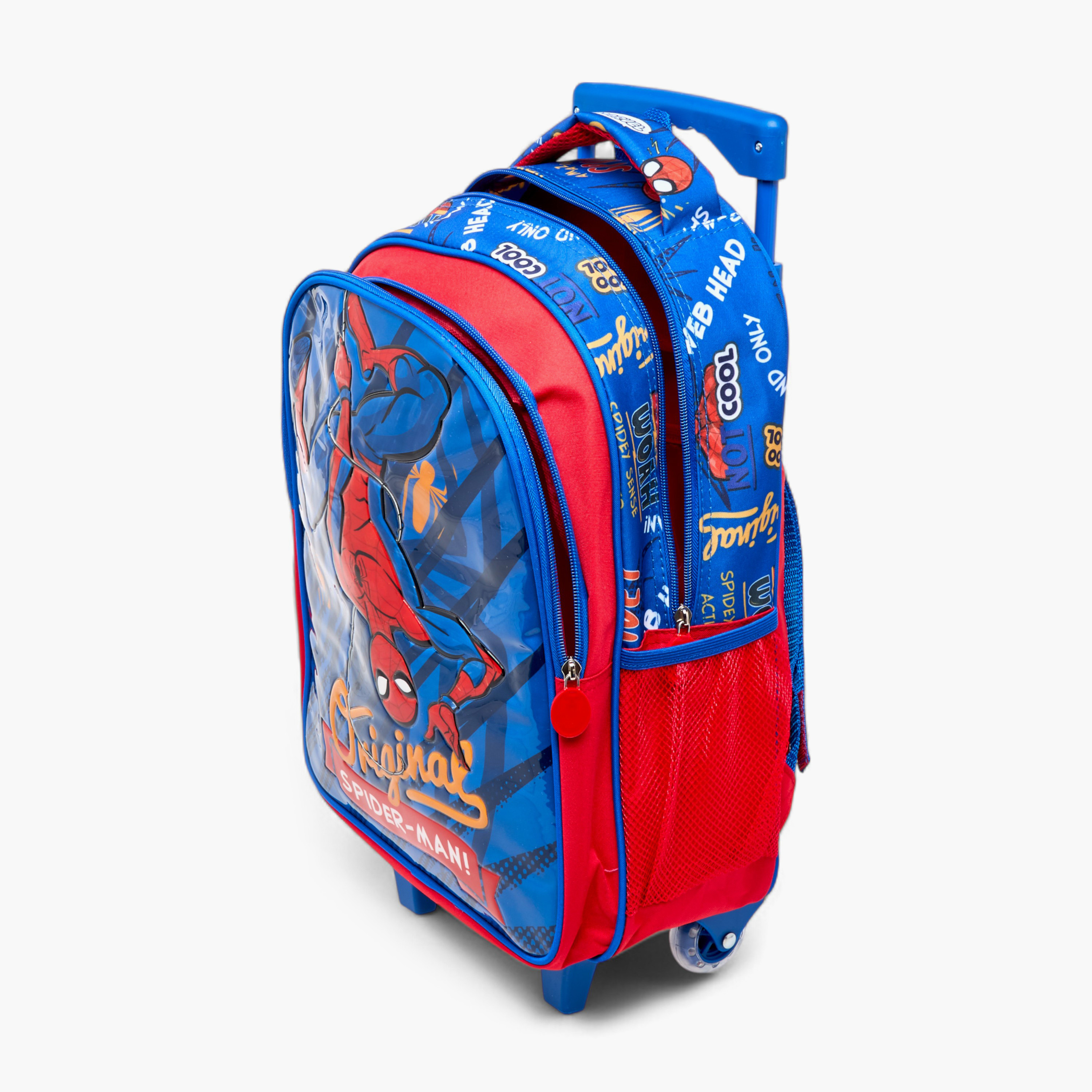 طقم شنطة ترولي 5 قطع بطبعات سبايدر مان - 16 بوصة-school-bagsandbackpacks-trolleybags-image-16