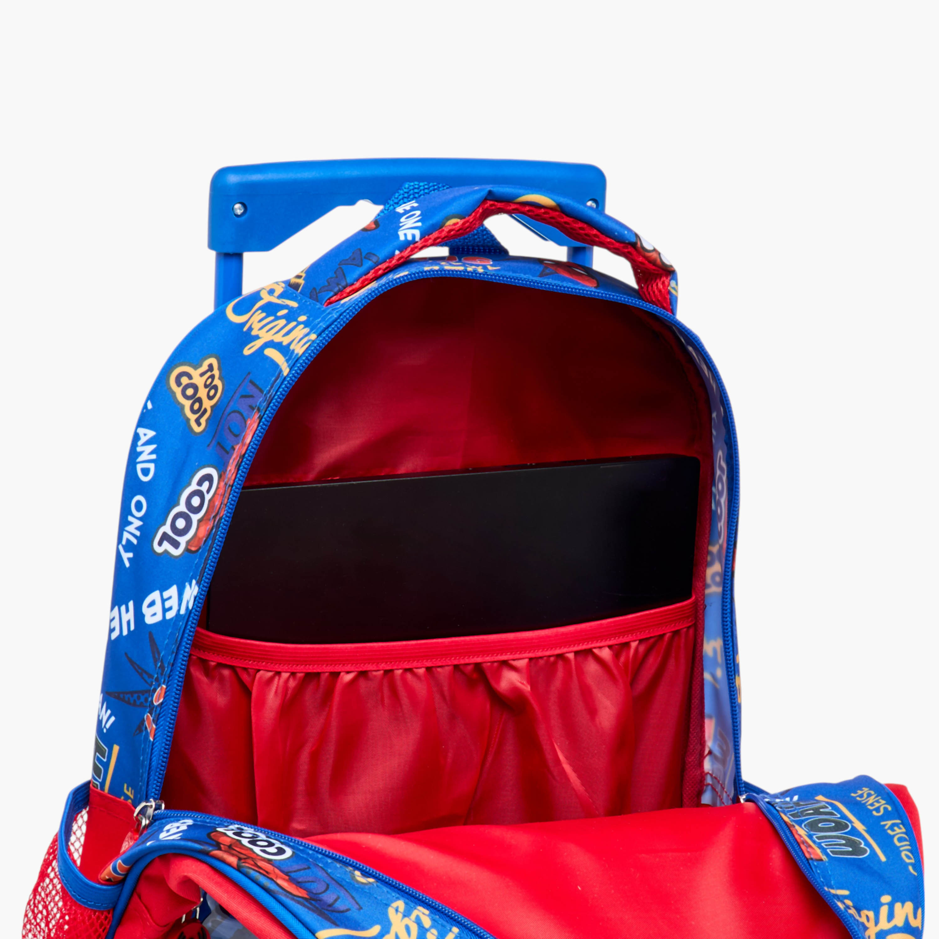 طقم شنطة ترولي 5 قطع بطبعات سبايدر مان - 16 بوصة-school-bagsandbackpacks-trolleybags-image-17
