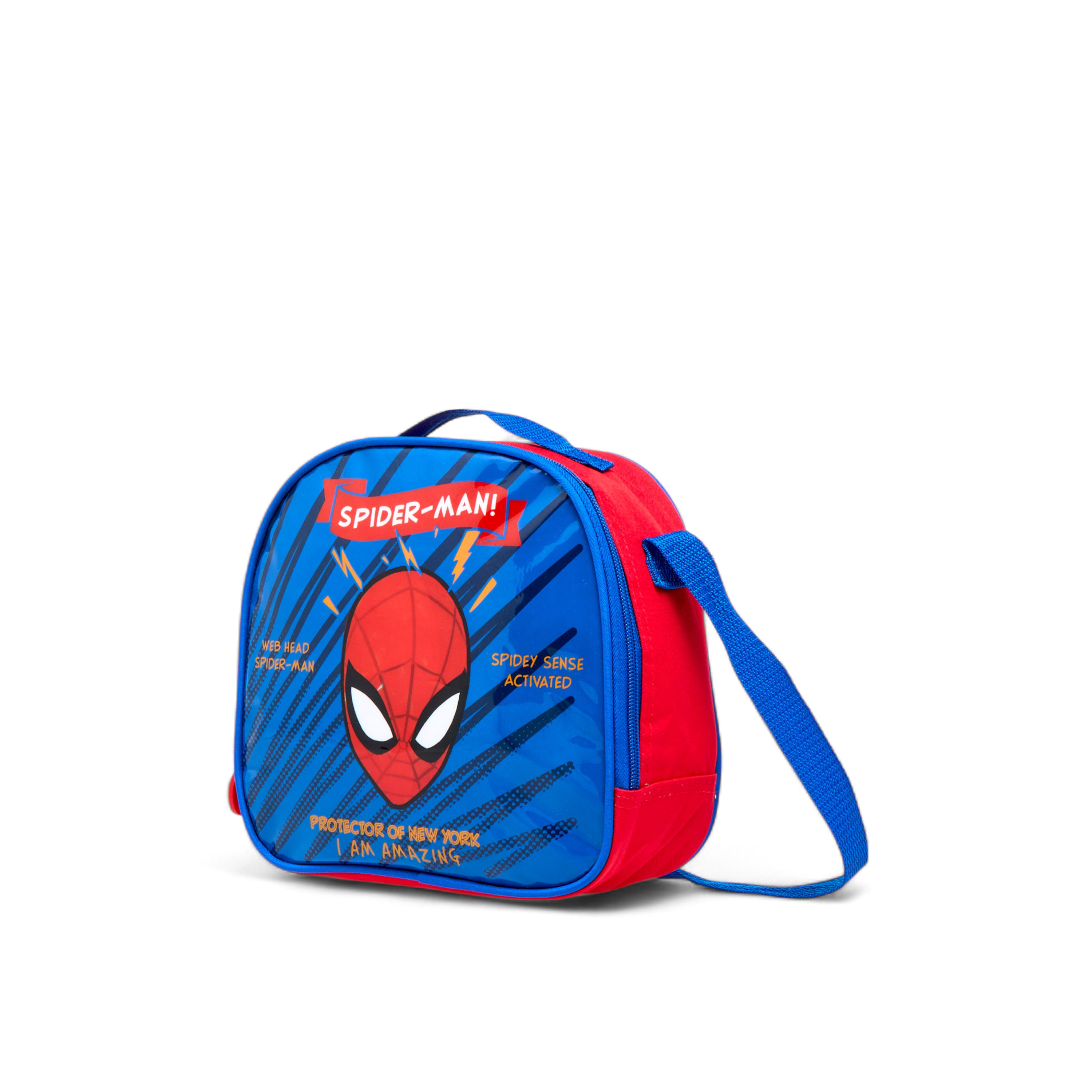 طقم شنطة ترولي 5 قطع بطبعات سبايدر مان - 16 بوصة-school-bagsandbackpacks-trolleybags-image-27