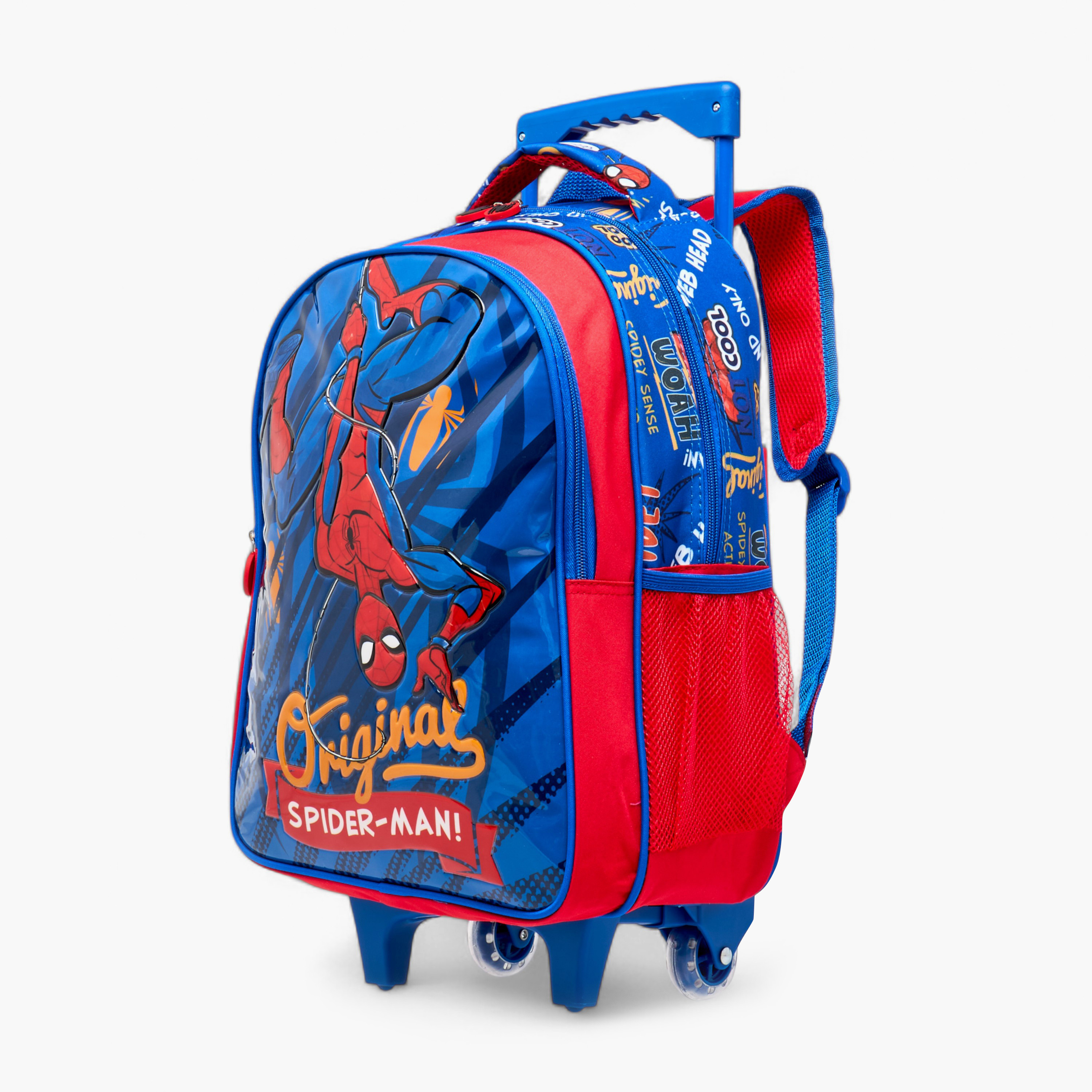 طقم شنطة ترولي 5 قطع بطبعات سبايدر مان - 16 بوصة-school-bagsandbackpacks-trolleybags-image-5