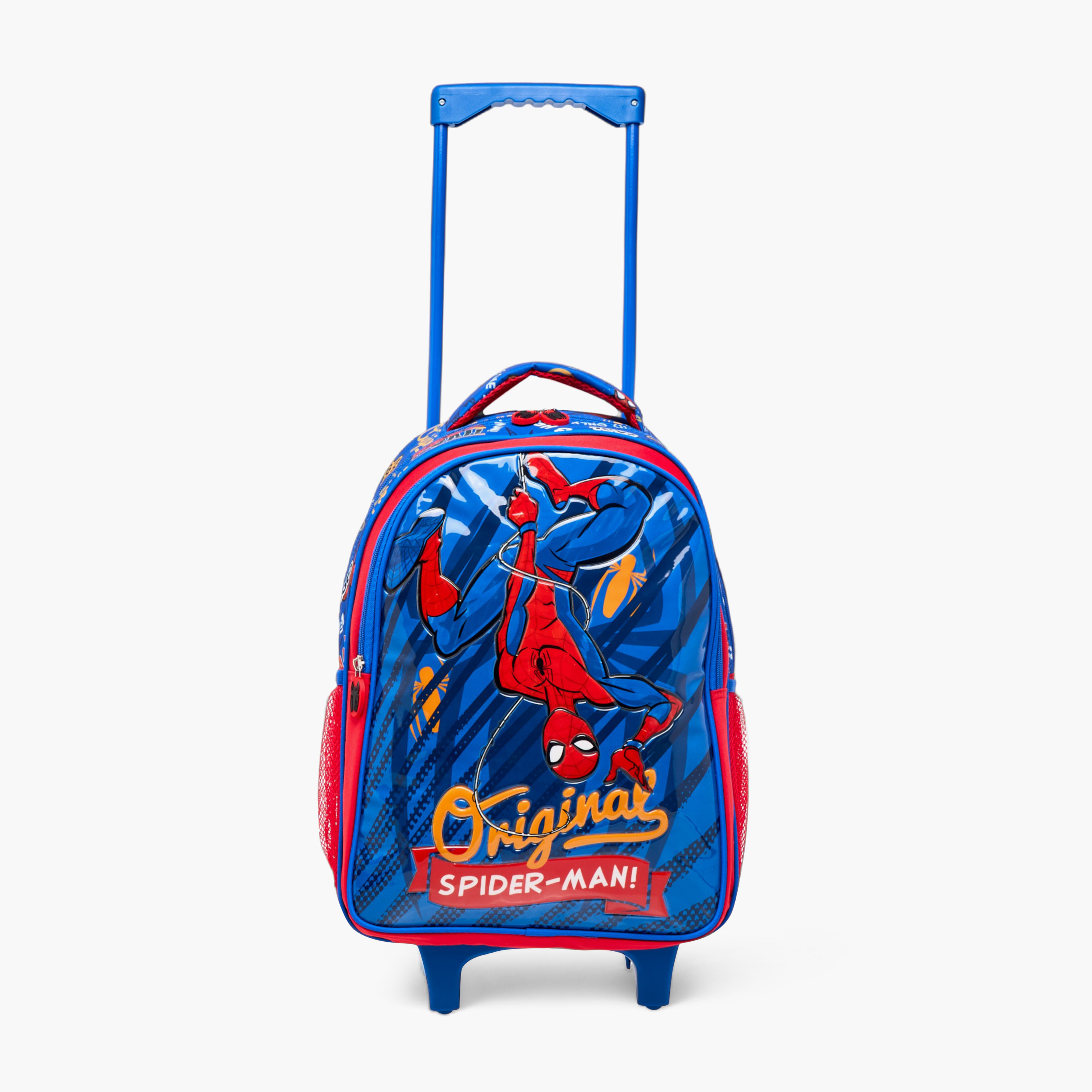 طقم شنطة ترولي 5 قطع بطبعات سبايدر مان - 16 بوصة-school-bagsandbackpacks-trolleybags-image-7