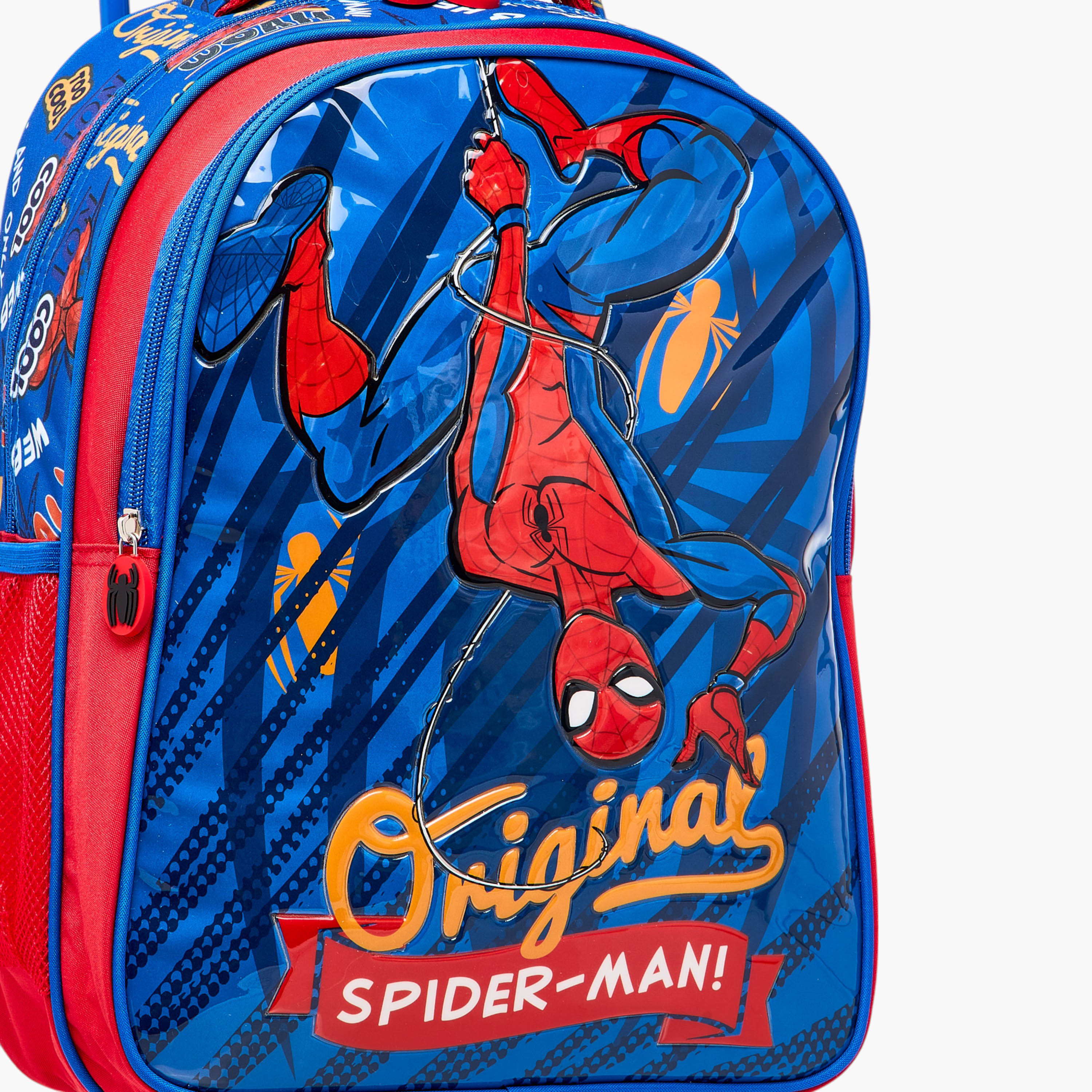 طقم شنطة ترولي 5 قطع بطبعات سبايدر مان - 16 بوصة-school-bagsandbackpacks-trolleybags-image-10