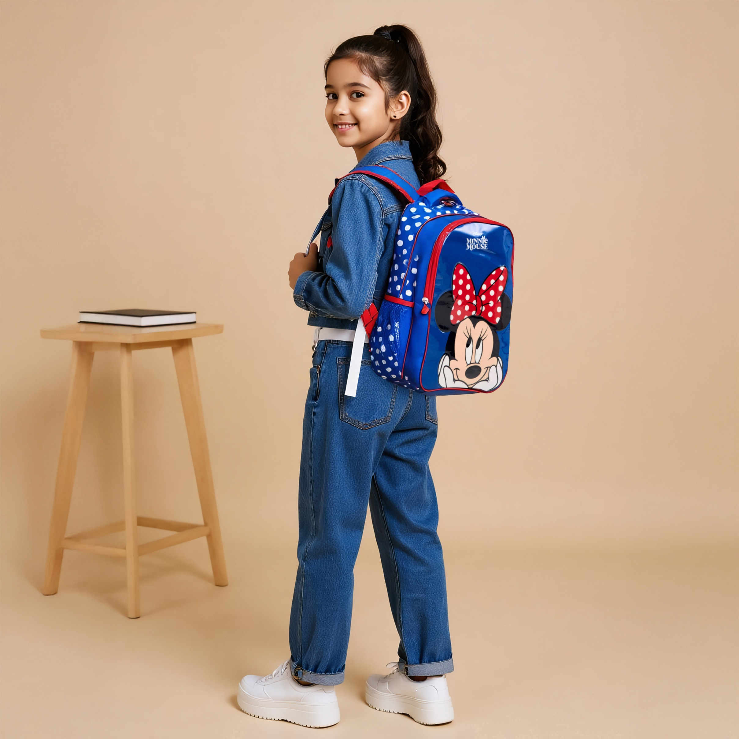 Disney Minnie Mouse Print 5-Piece Backpack Set -16 inches-school-bagsandbackpacks-sets-image-2