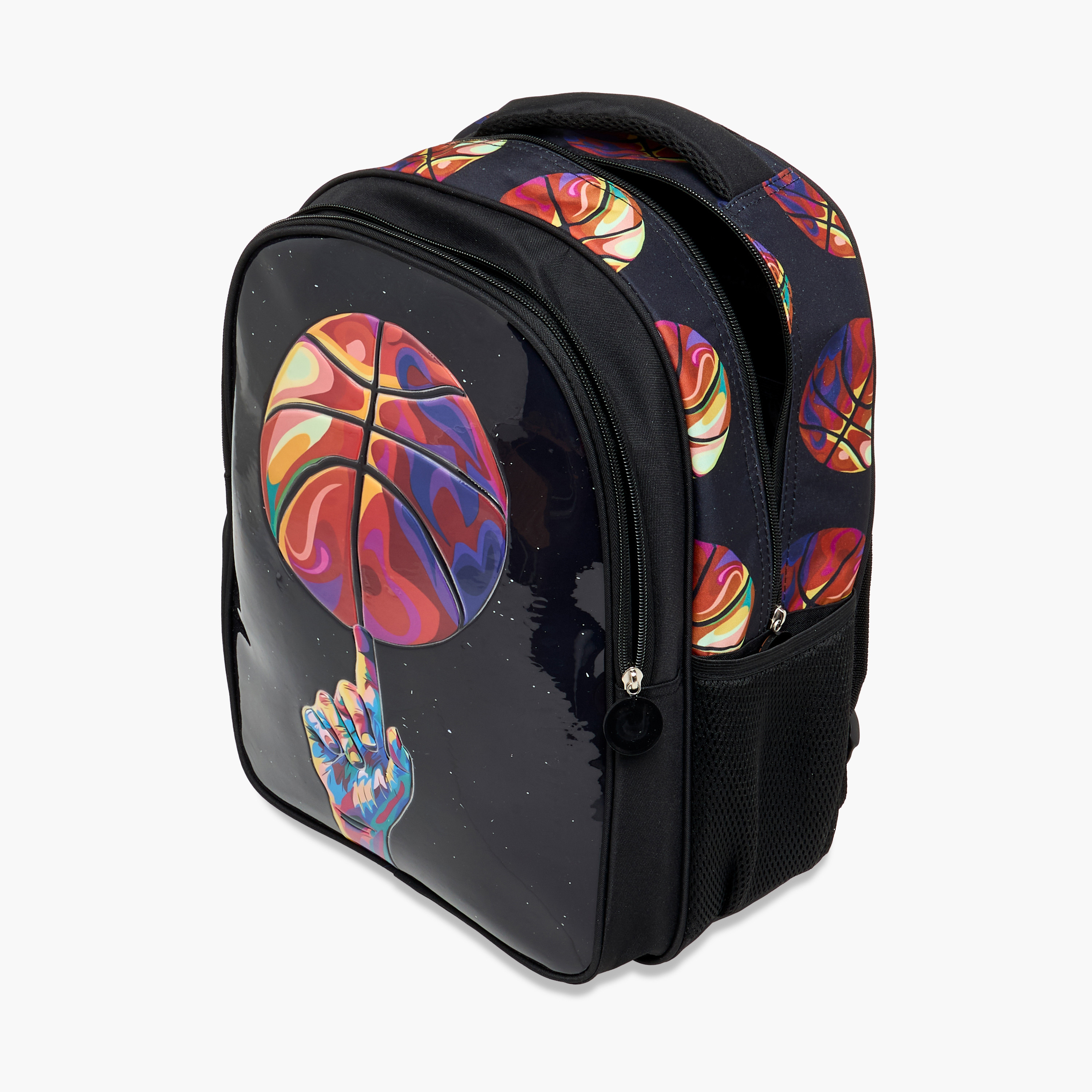 Juniors Basketball Print 5-Piece Backpack Set - 16 inches-school-bagsandbackpacks-sets-image-12