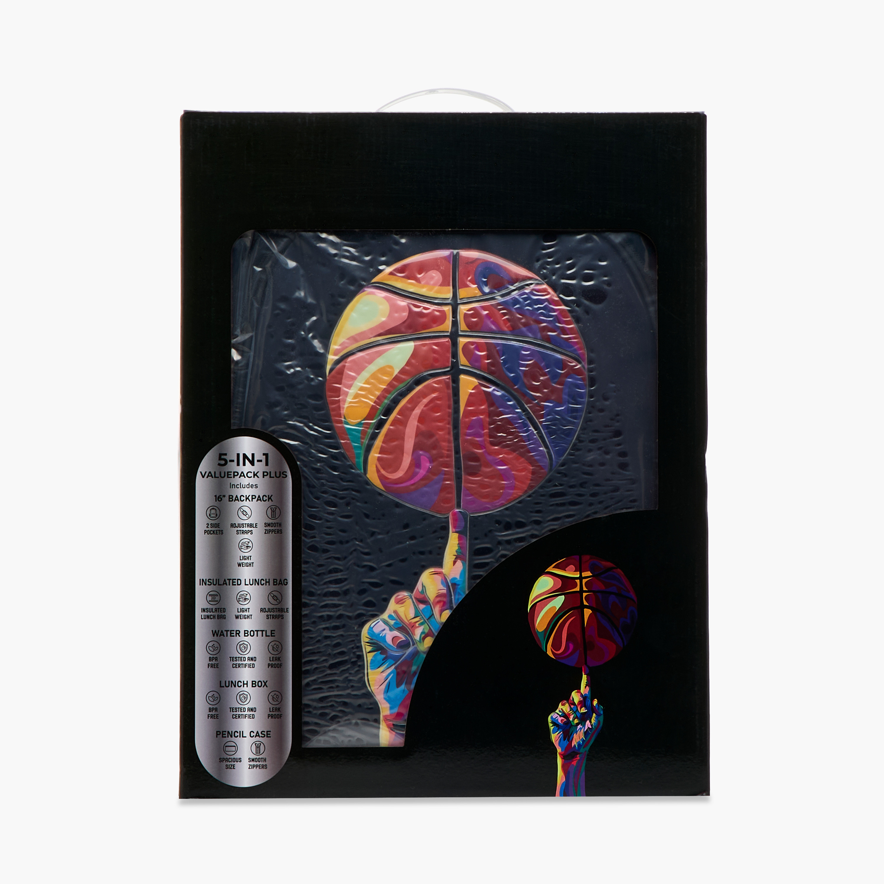 Juniors Basketball Print 5-Piece Backpack Set - 16 inches-school-bagsandbackpacks-sets-image-26