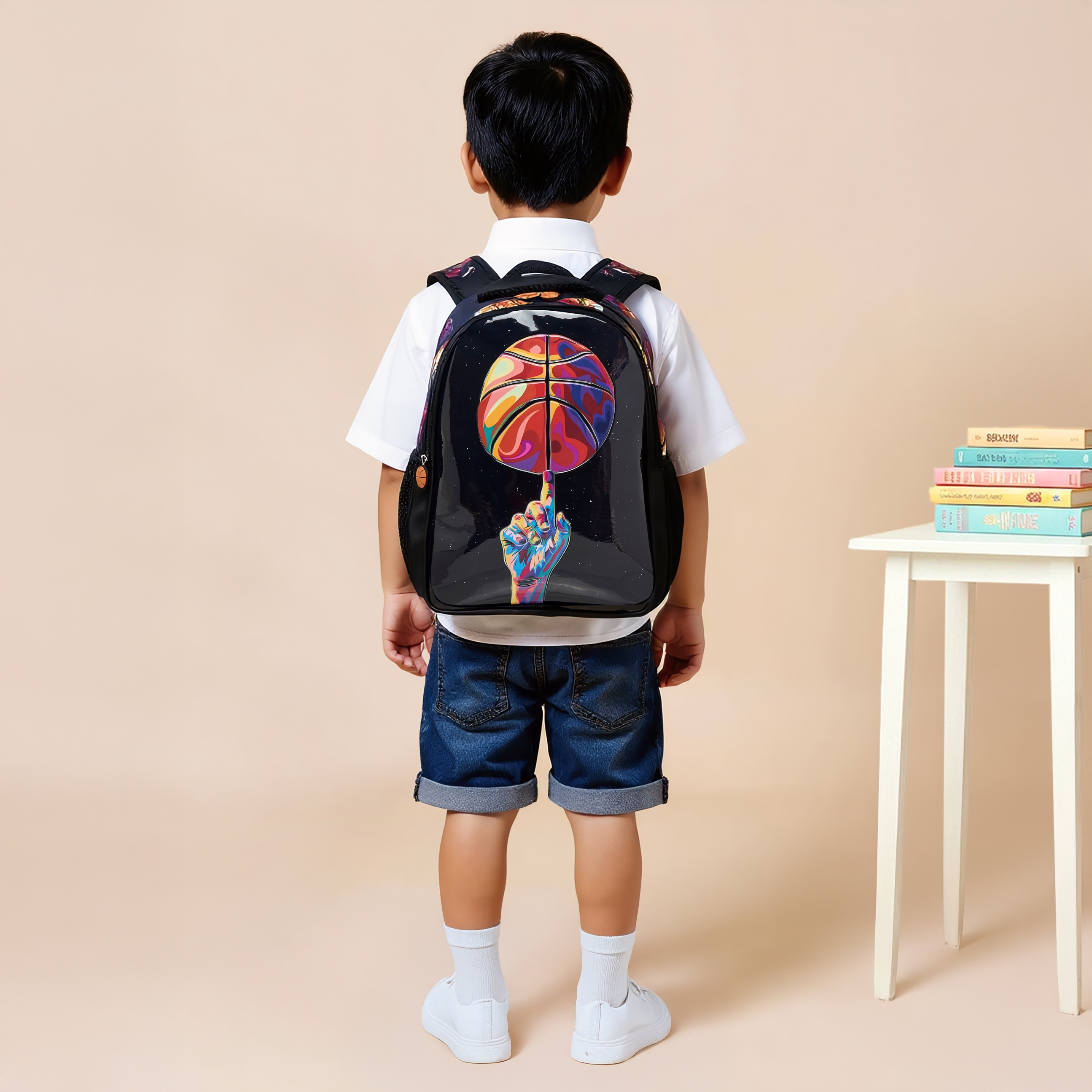 Juniors Basketball Print 5-Piece Backpack Set - 16 inches-school-bagsandbackpacks-sets-image-3