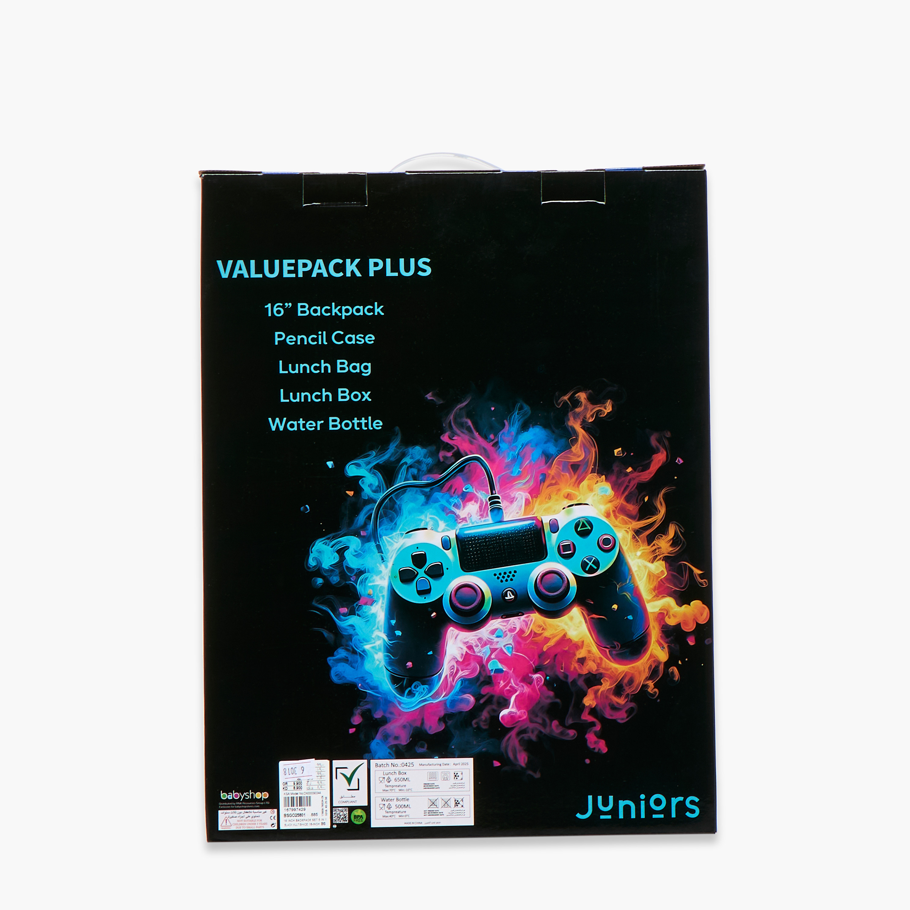 Juniors Gamer Print 5-Piece Backpack Set - 16 inches-school-bagsandbackpacks-backpacks-image-28