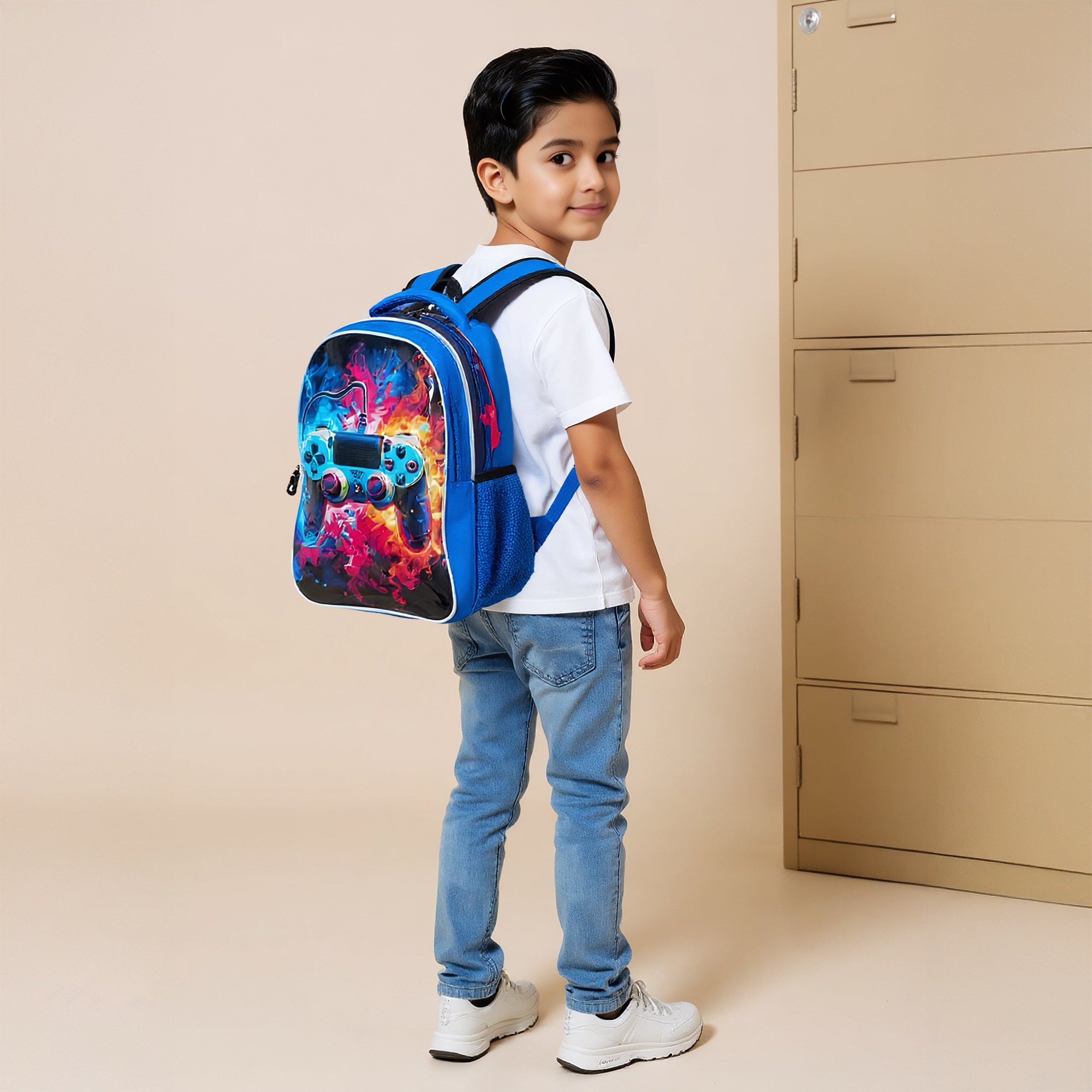 Juniors Gamer Print 5-Piece Backpack Set - 16 inches-school-bagsandbackpacks-backpacks-image-2