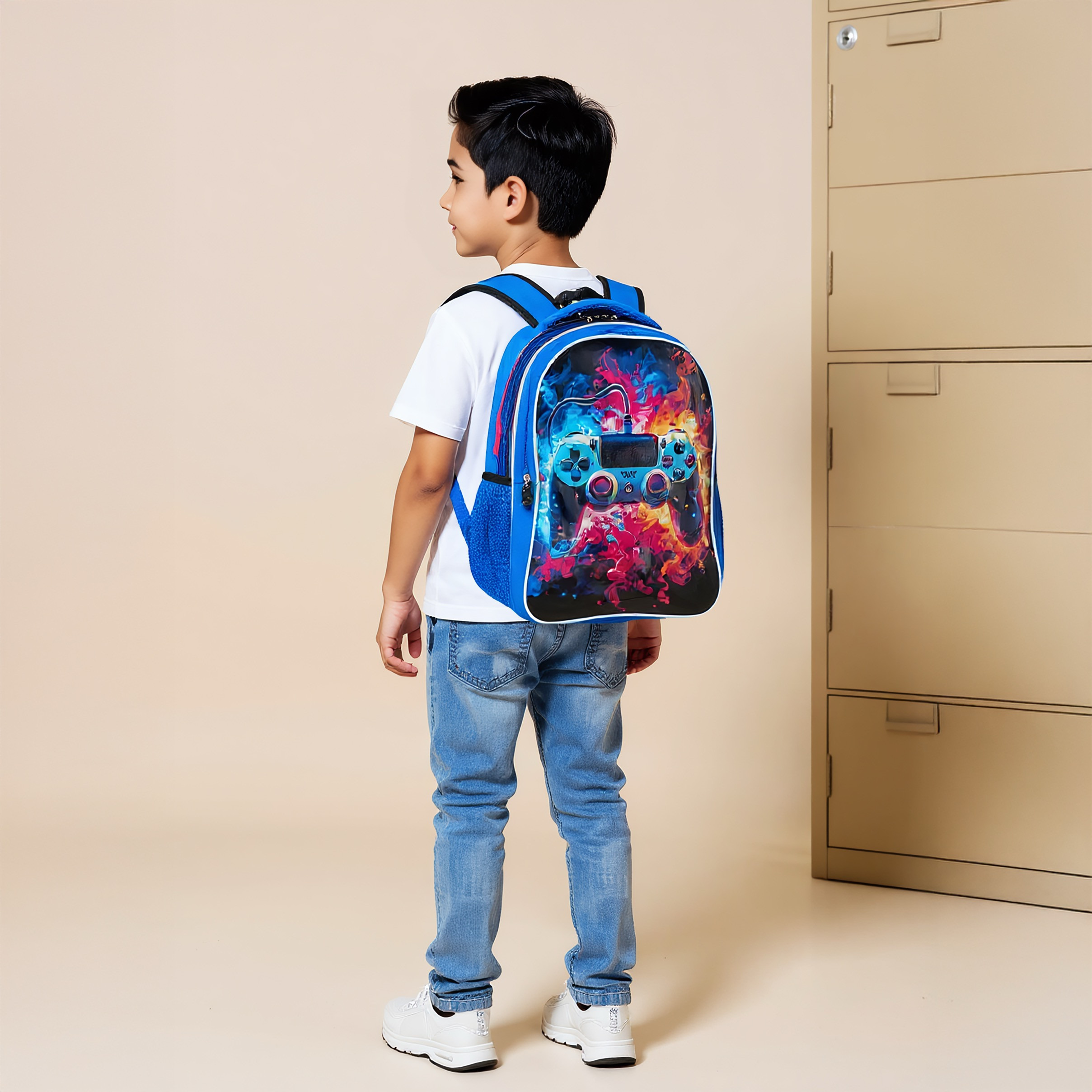 Juniors Gamer Print 5-Piece Backpack Set - 16 inches-school-bagsandbackpacks-backpacks-image-3